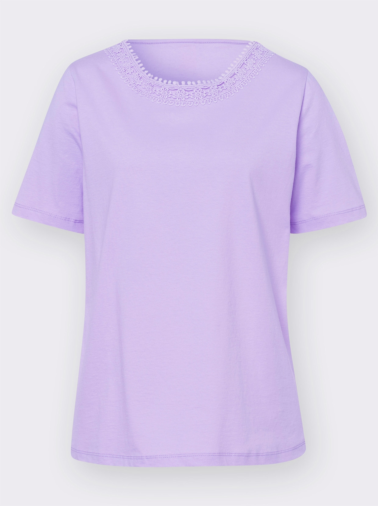 Shirt met ronde hals - lila