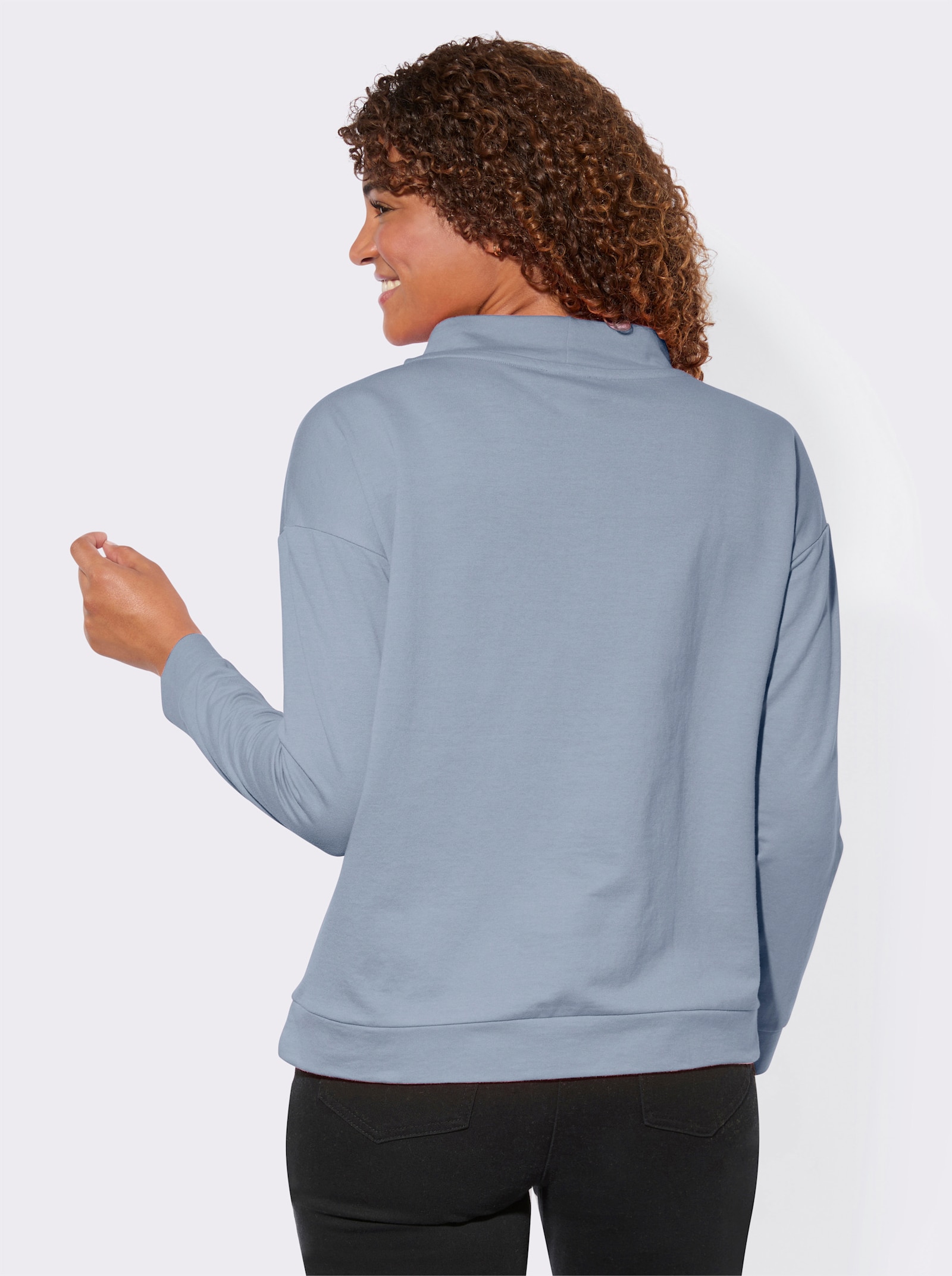 Sweatshirt mit Kordelzug - bleu