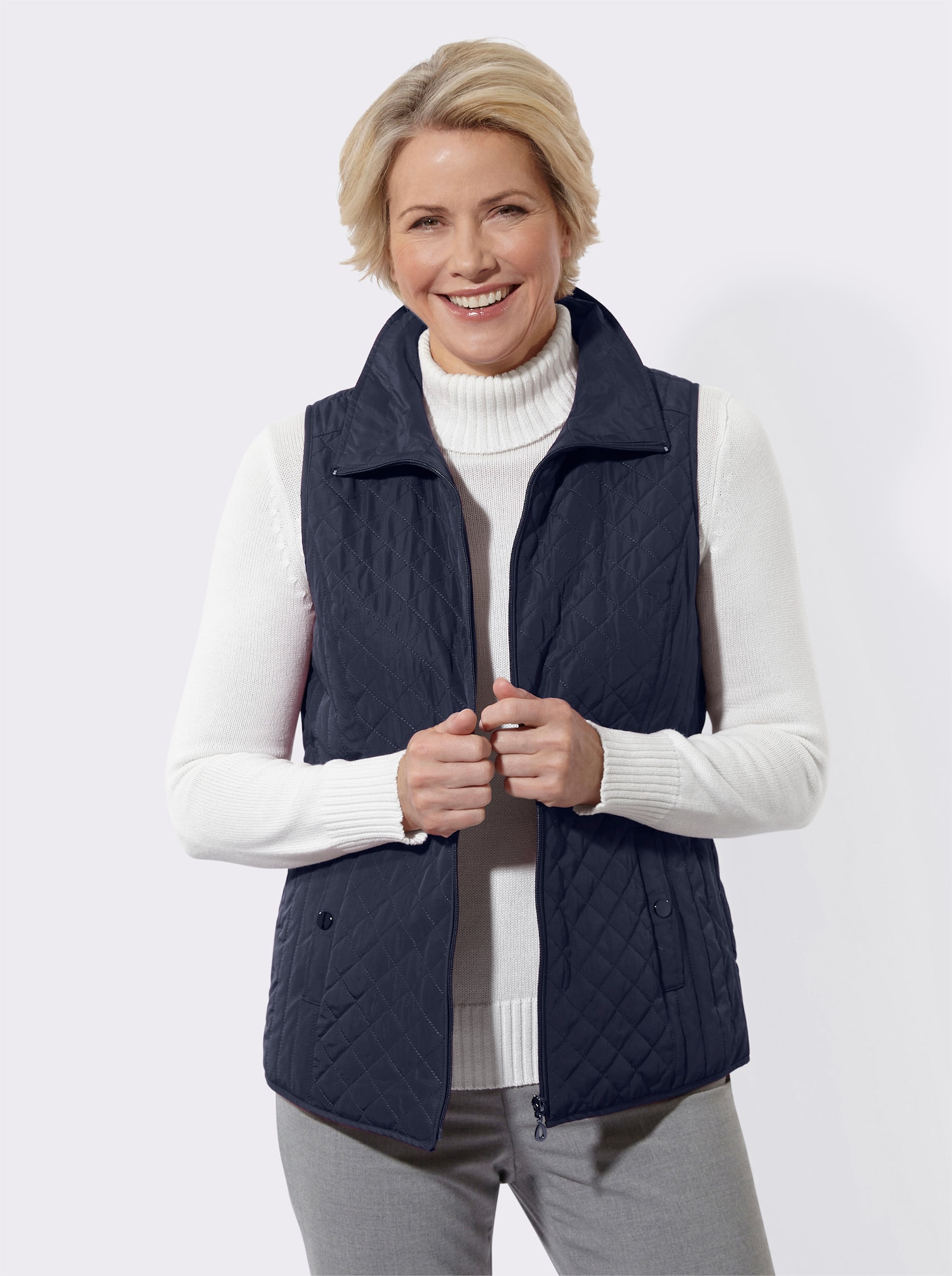 Steppweste mit 2 Taschen - marine