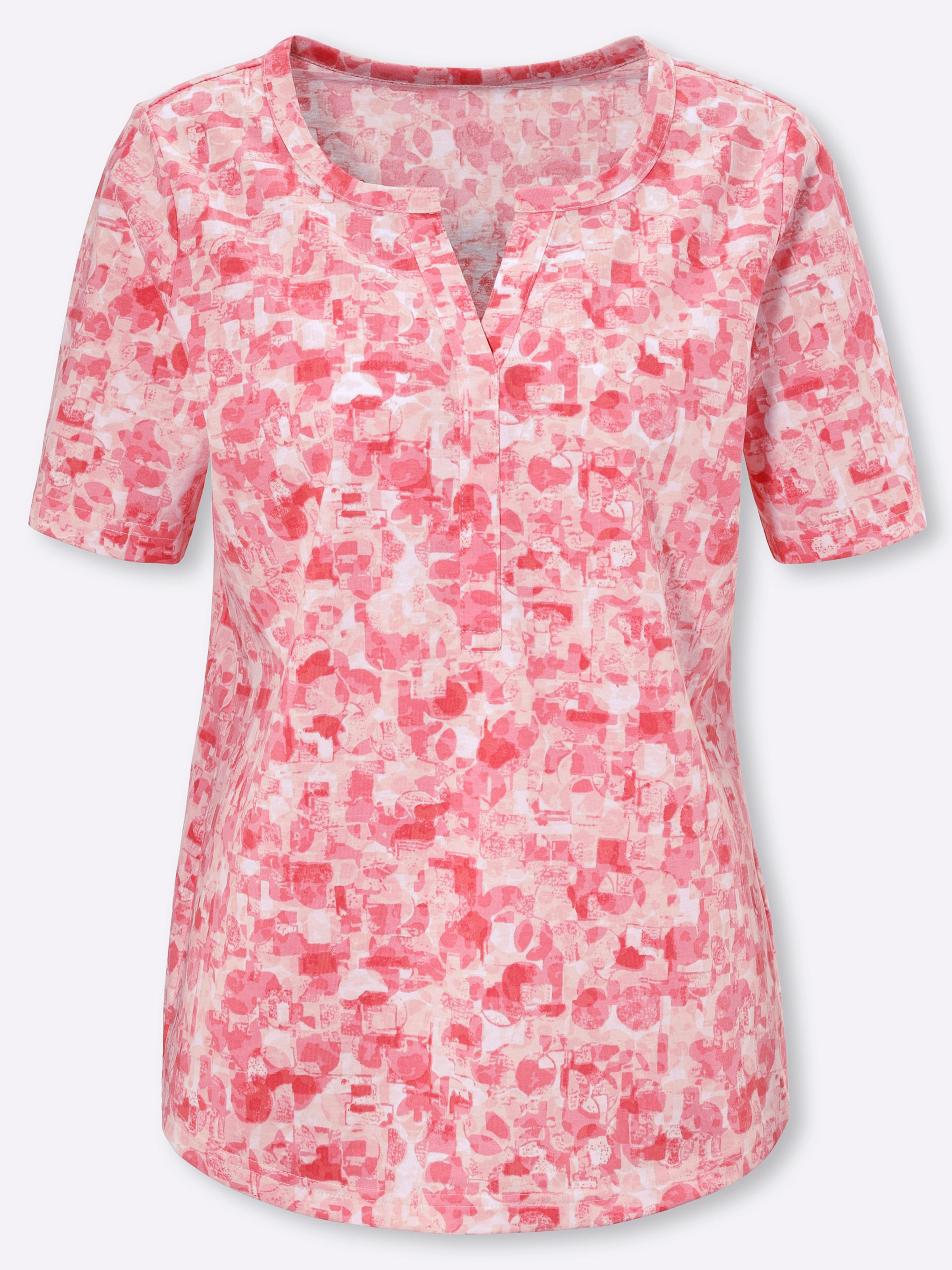 Witt Damen Kurzarmshirt, puder-flamingo-bedruckt