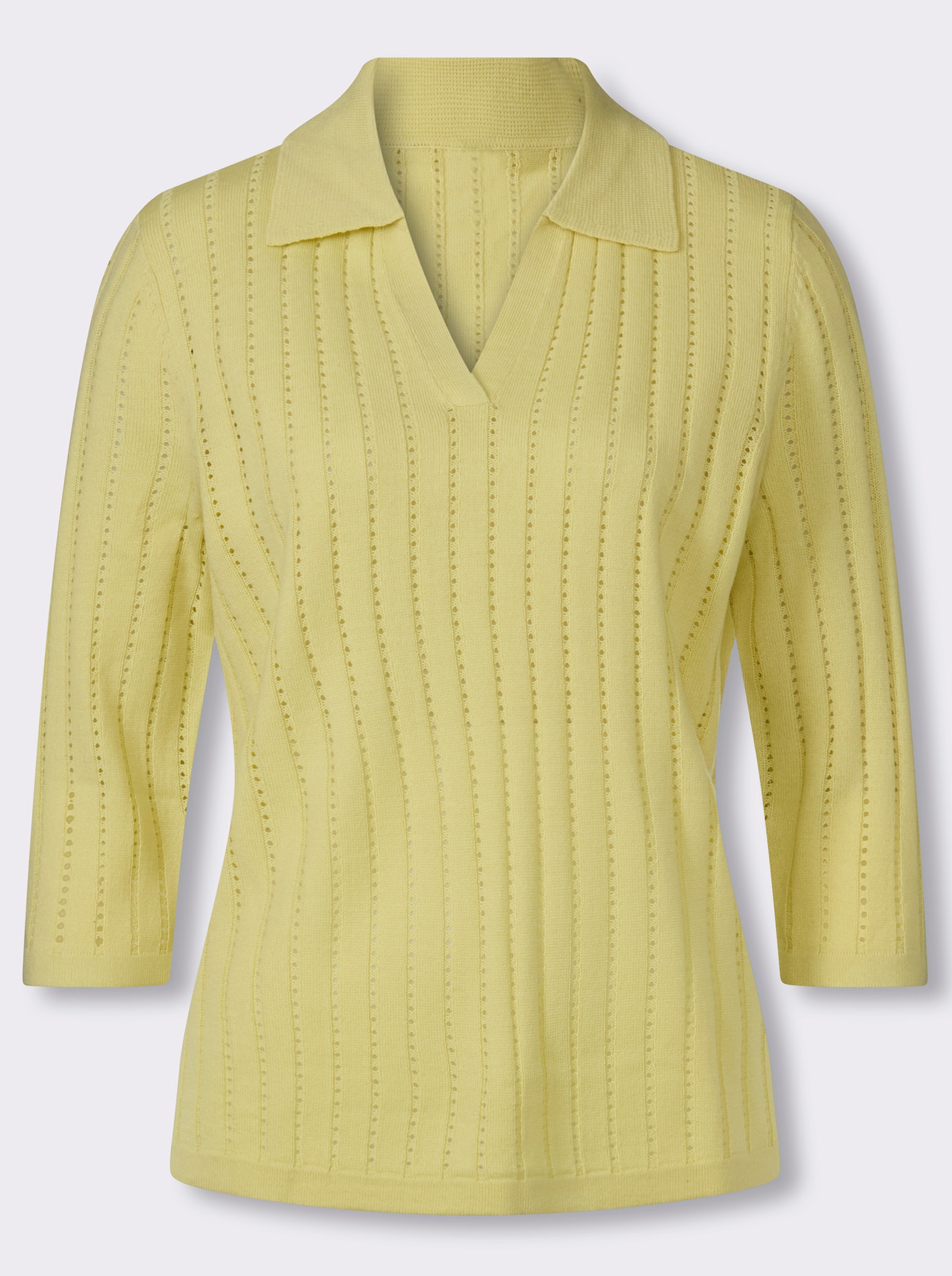 Polopullover mit 3/4-Ärmeln - pistazie