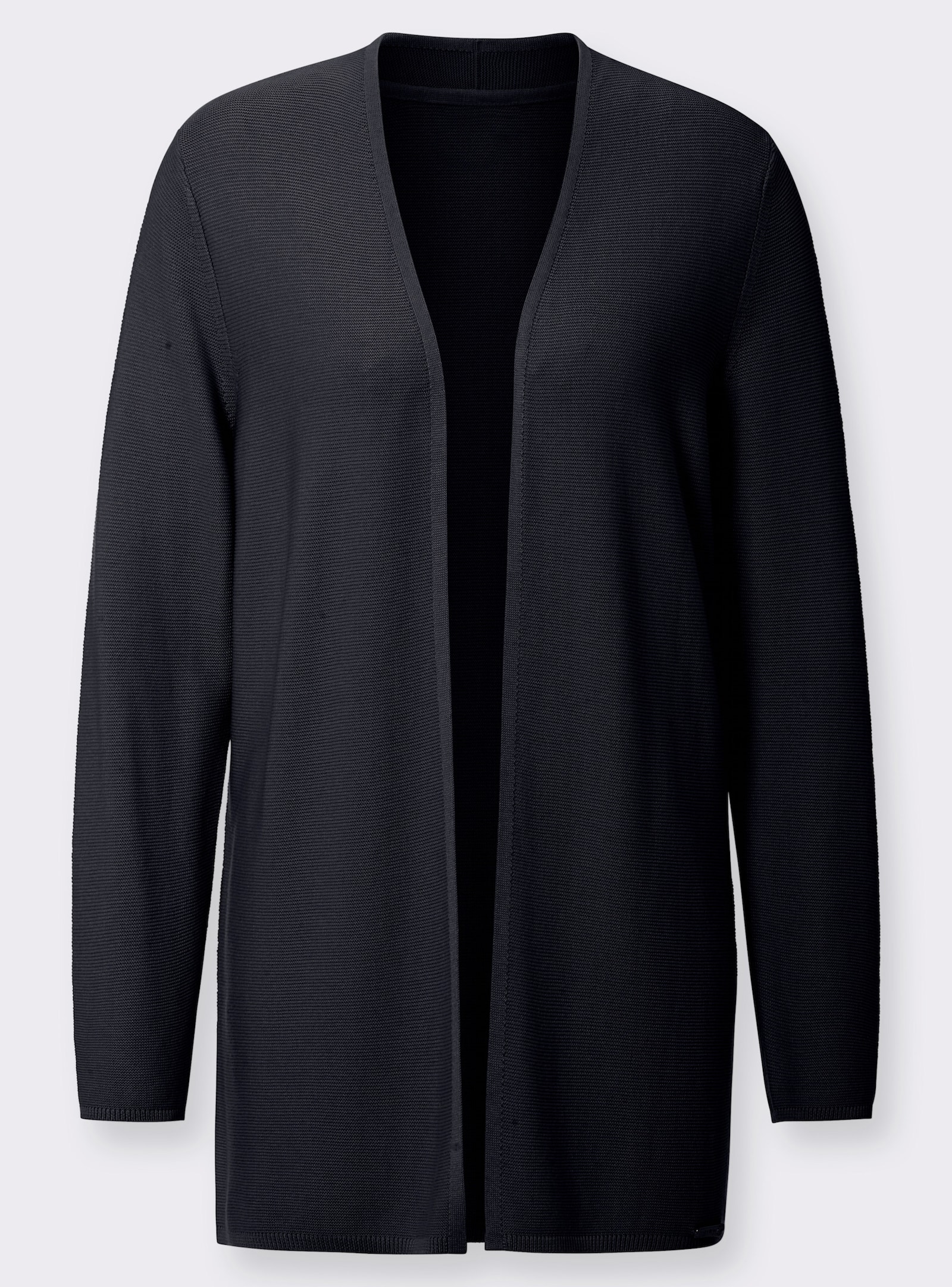 Strickjacke in modisch längerer Schnittform - marine