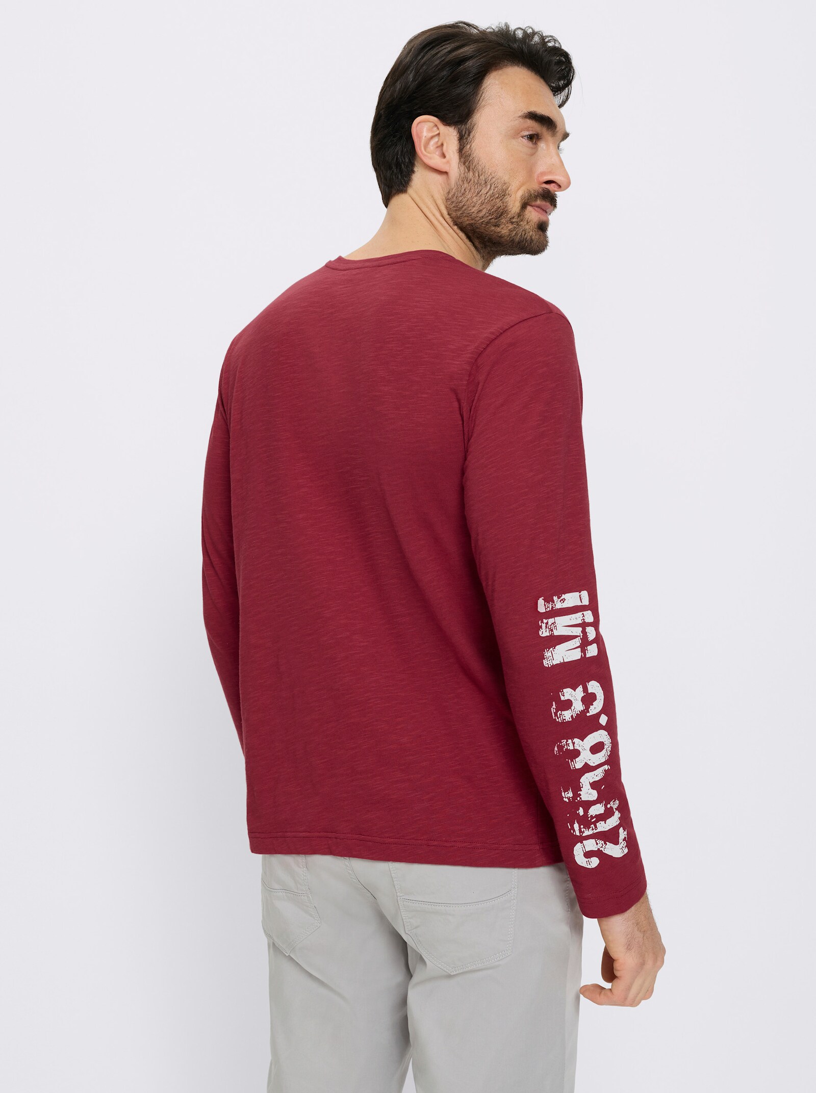 Catamaran Langarmshirt mit platziertem Druck - kirsche-bedruckt