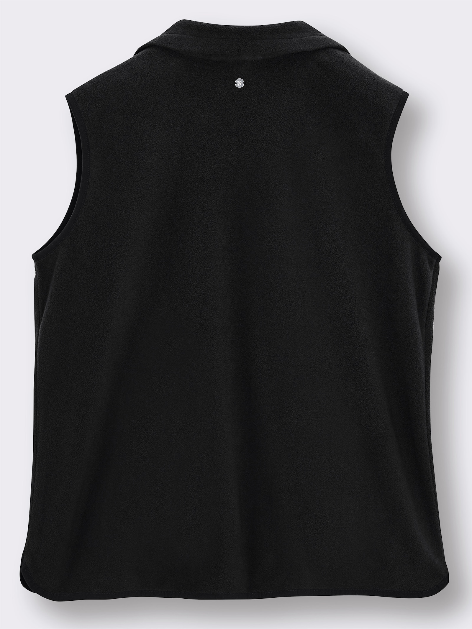 sheego Fleeceweste mit weiten Armlöchern - schwarz