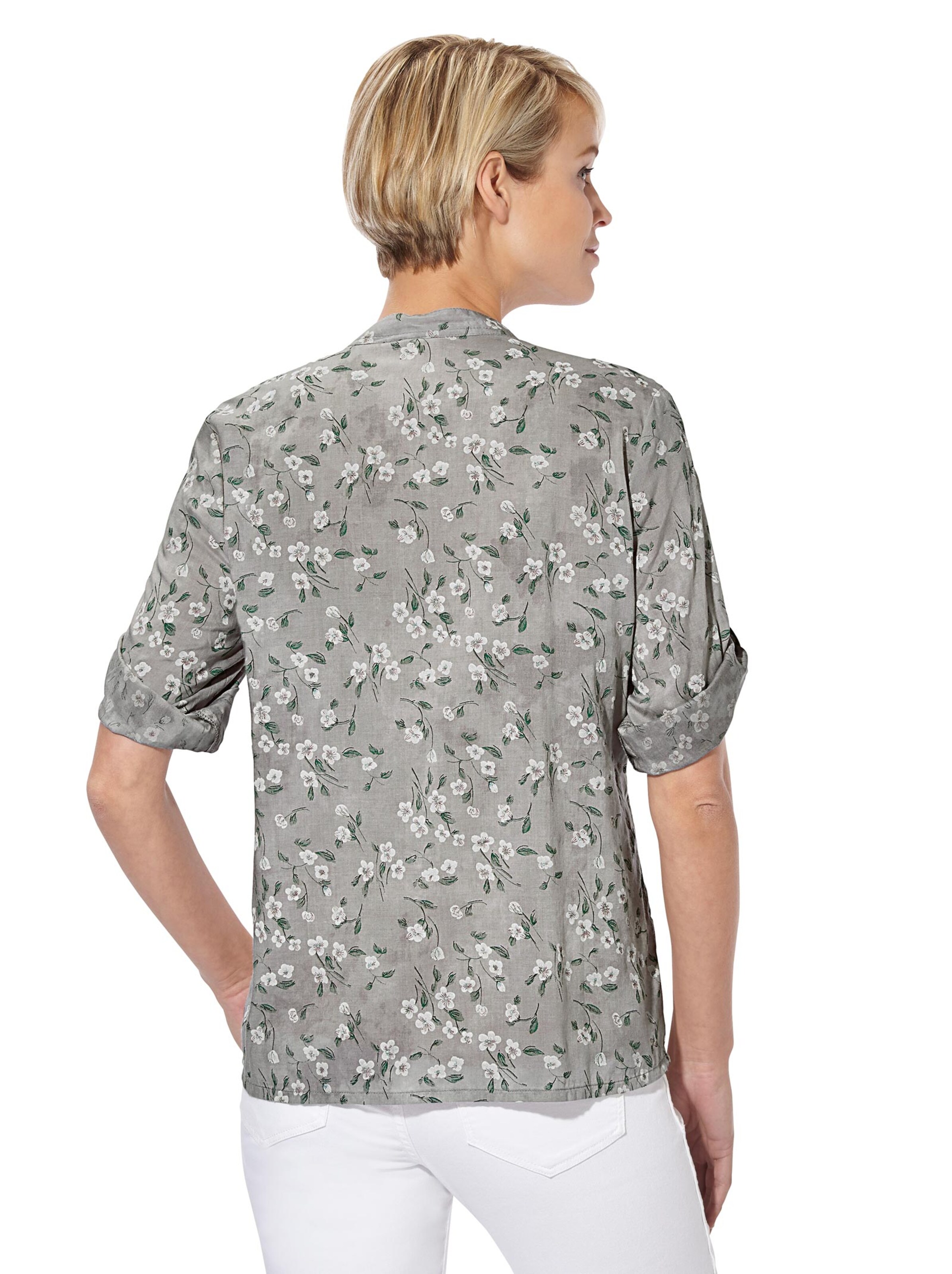 Bluse - grau-bedruckt