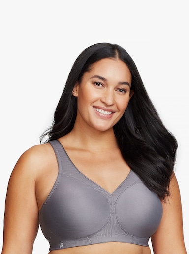 Glamorise Sportbeha zonder beugel met naadloze cups - antraciet