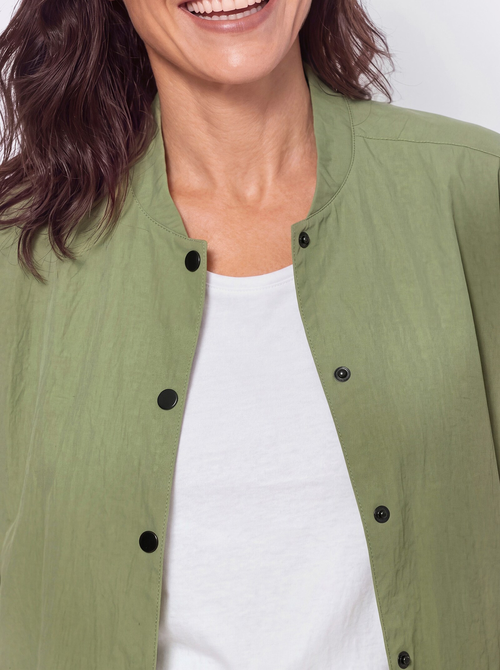 Jacke in Blousonform - schilf