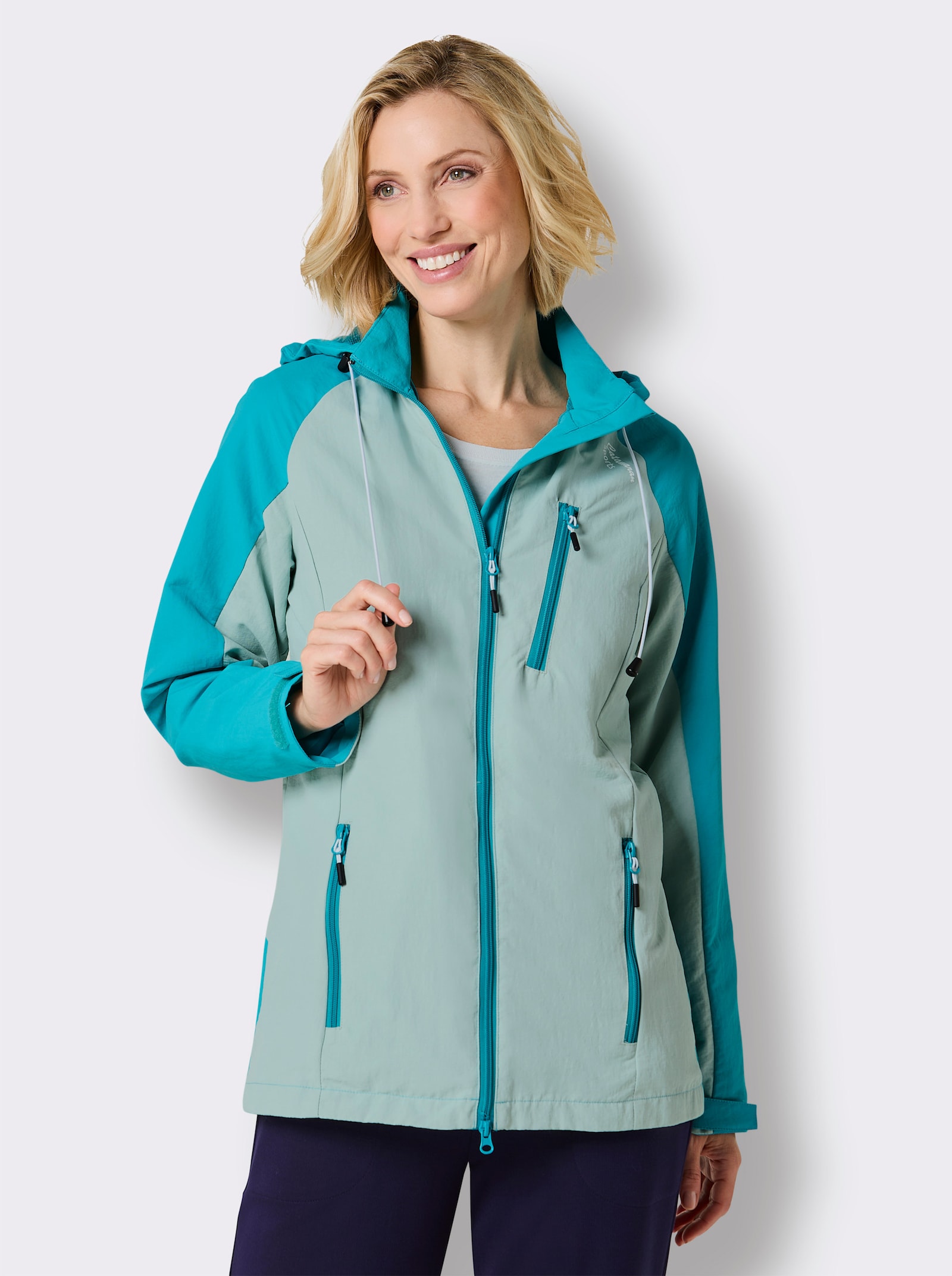 Catamaran Sports Funktionsjacke mit 1 Reissverschluss-Innentasche - kalkmint-türkis