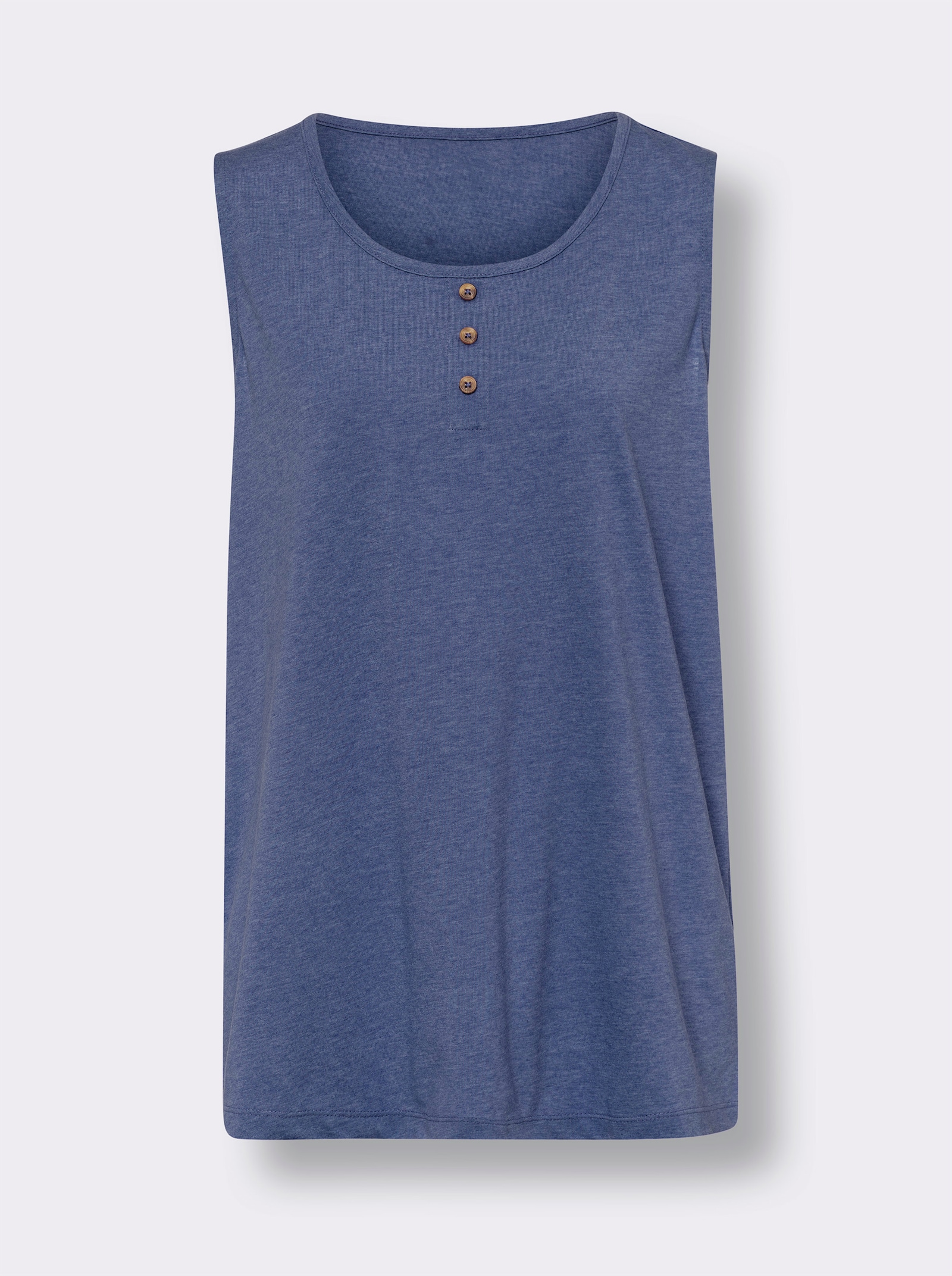 Dlhý top, strih A - Kráľovský modrý melír