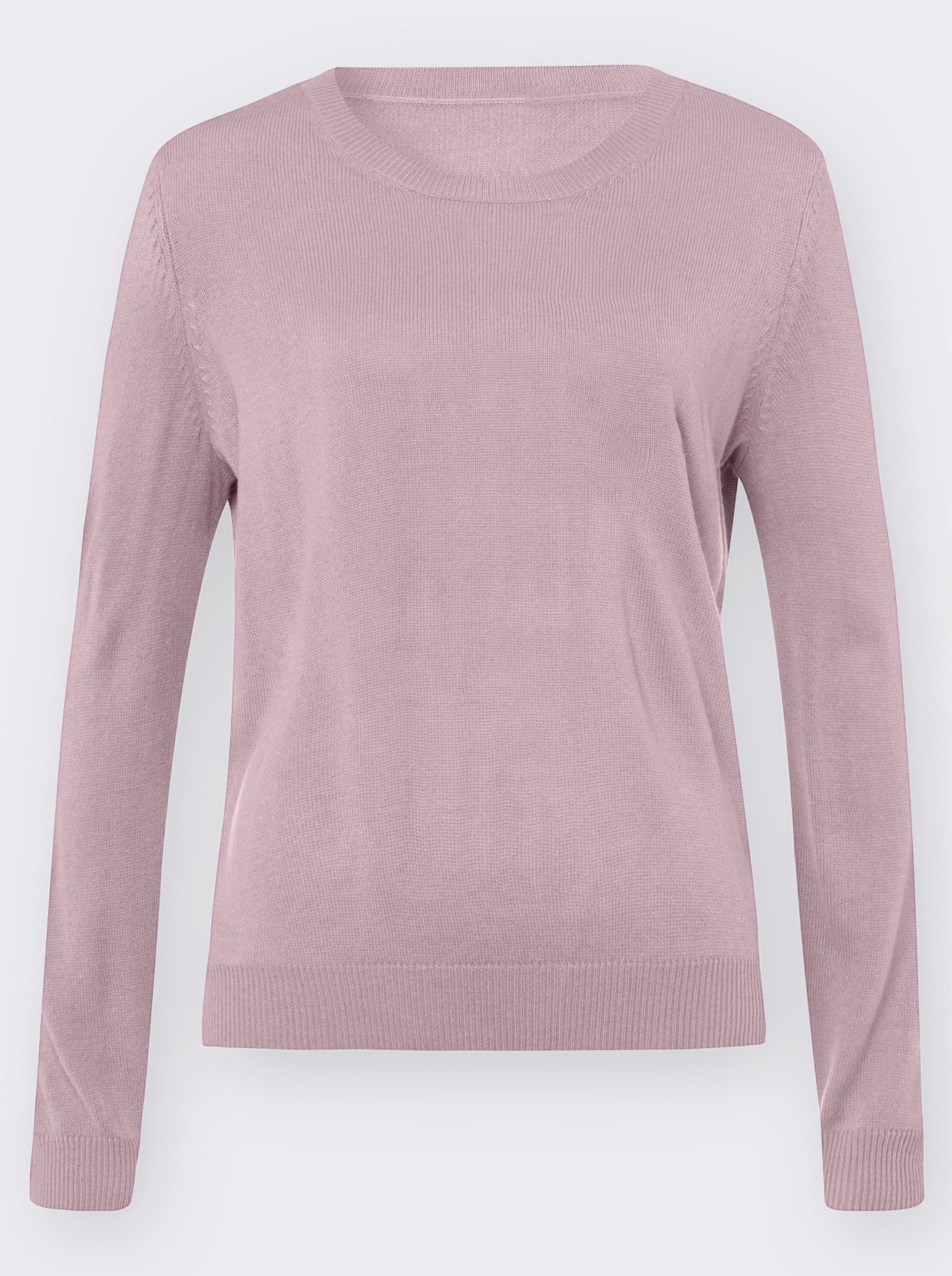 Pull col rond - rose