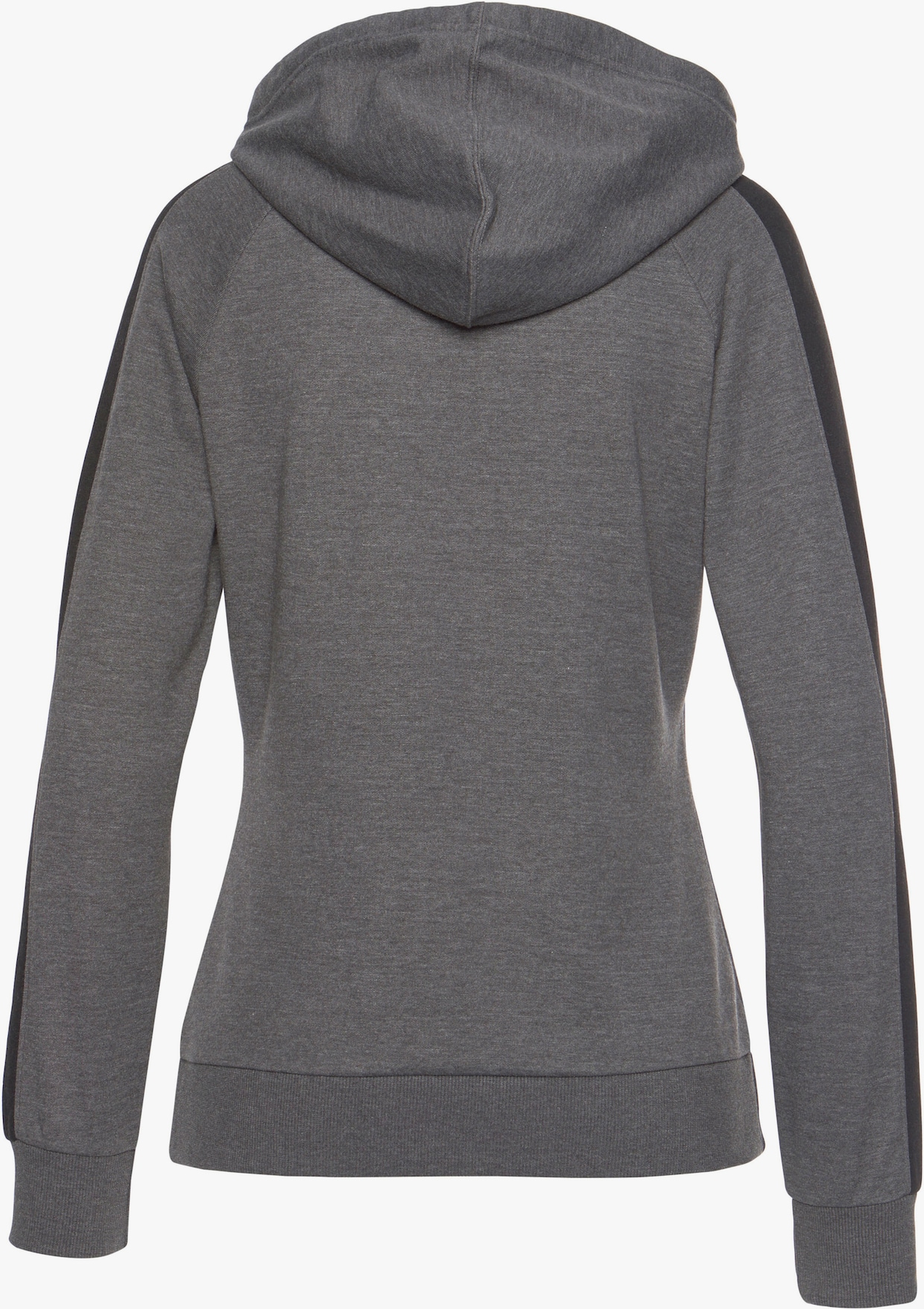 Sweatshirt met capuchon - antraciet gemêleerd/zwart