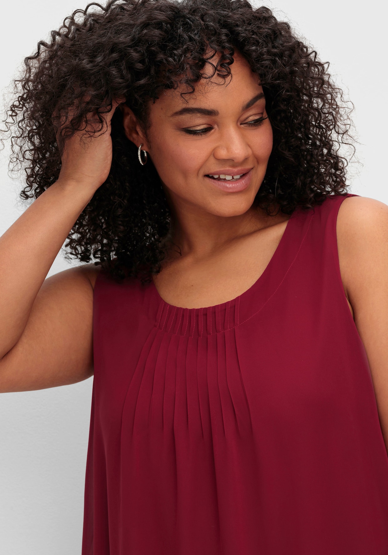 sheego 2-in-1-top - robijnrood