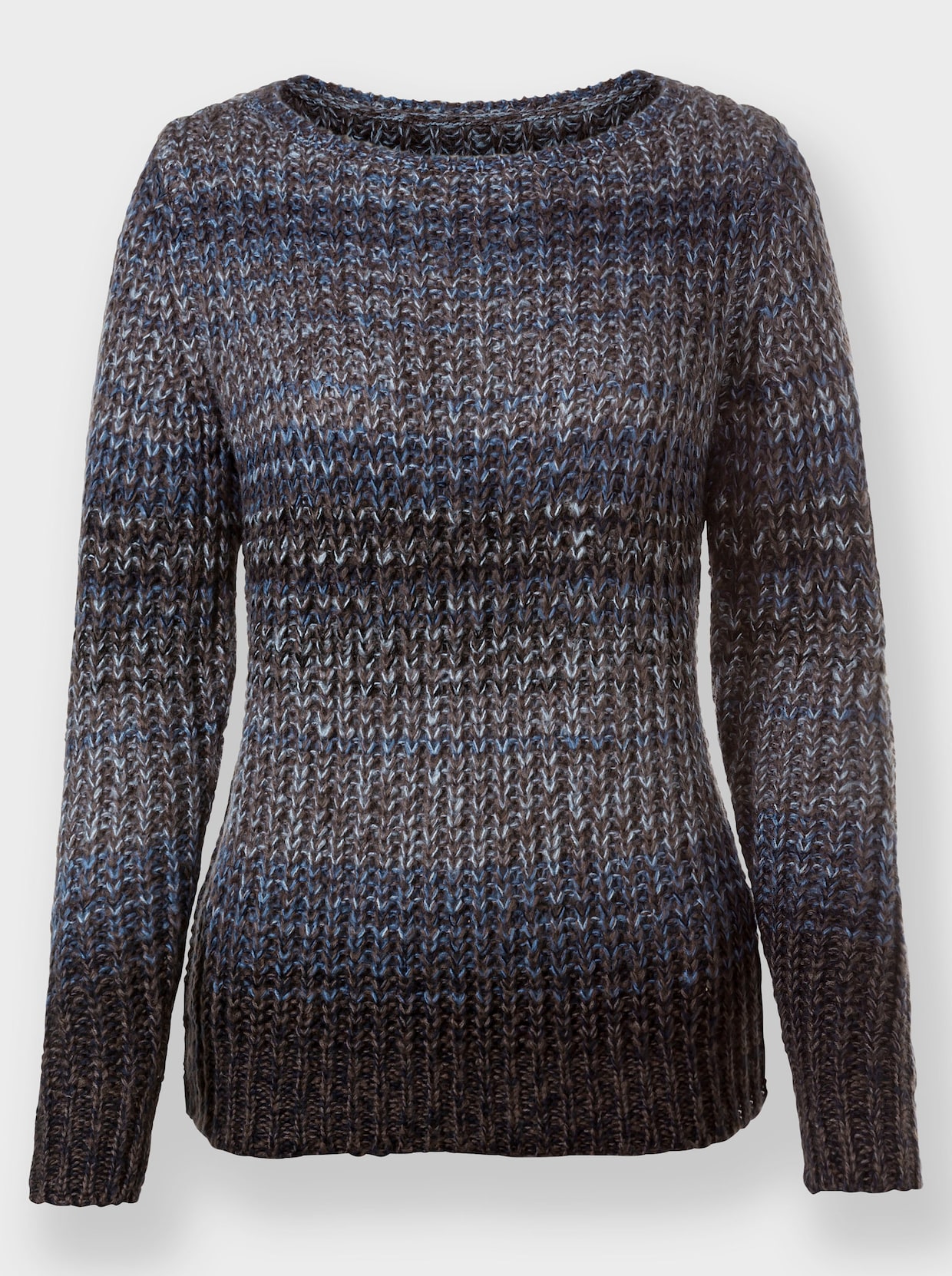 Langarm-Pullover - dunkelblau-gemustert