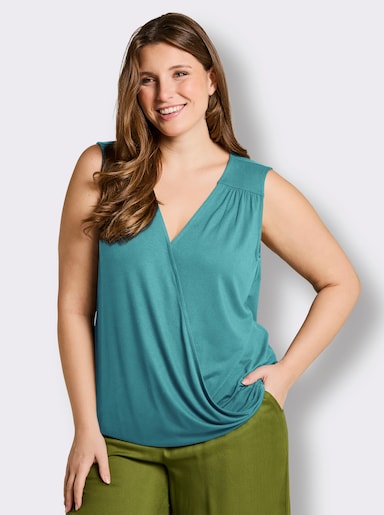 sheego Wickeltop mit Gummibund - ozean