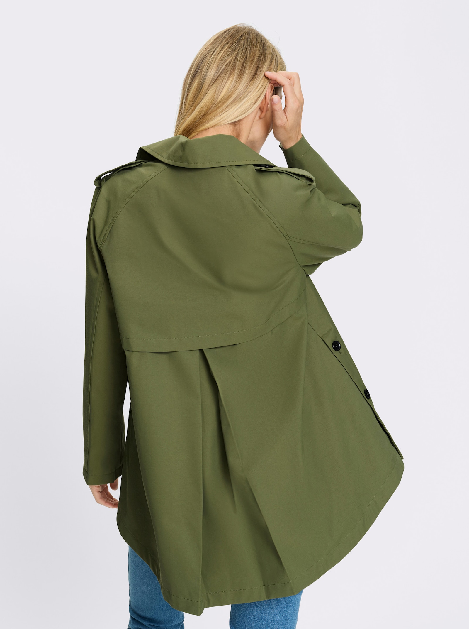 heine Trenchcoat leicht glänzend - oliv