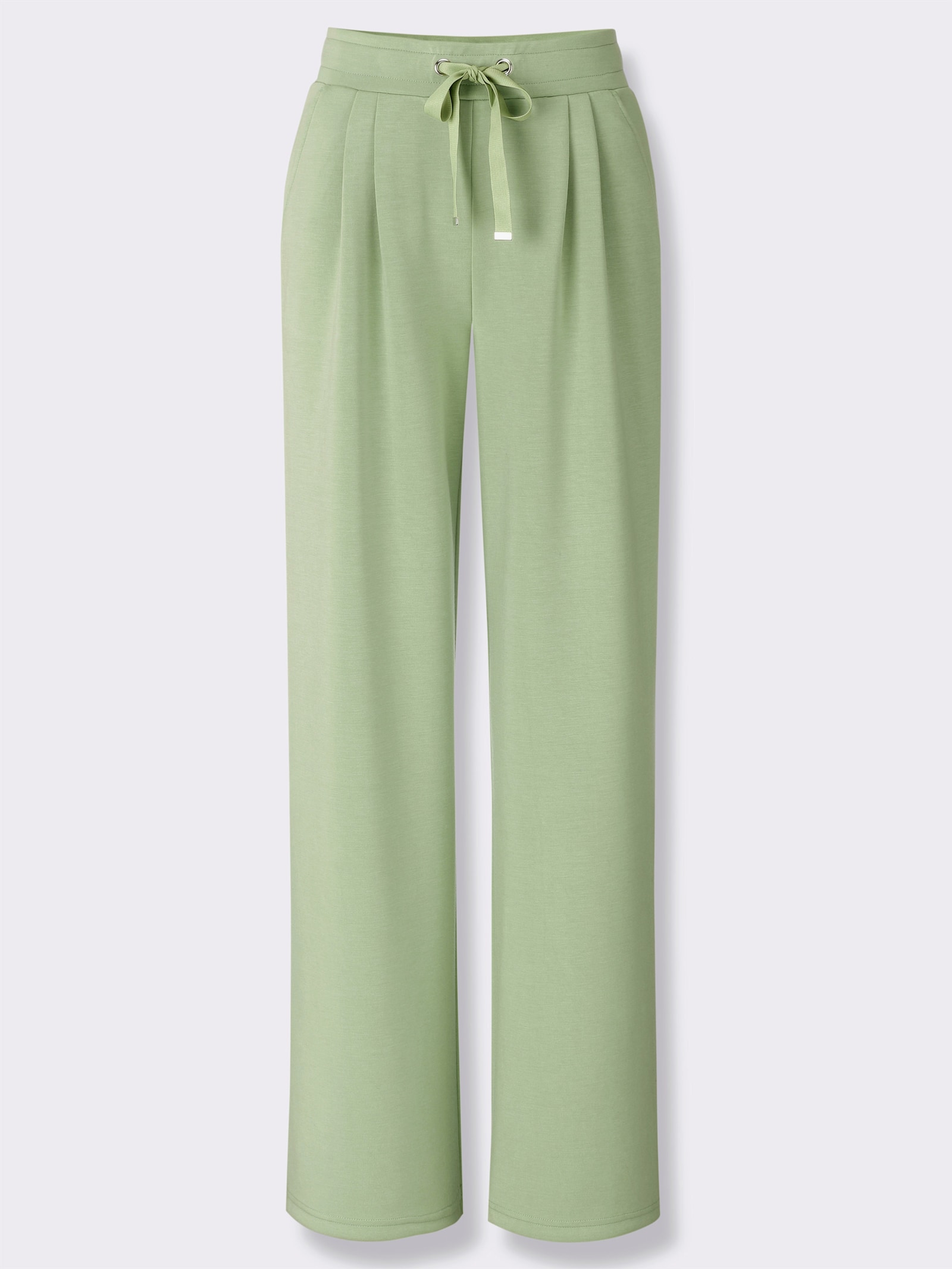 heine Jerseyhose mit Bundfalten - eucalyptus