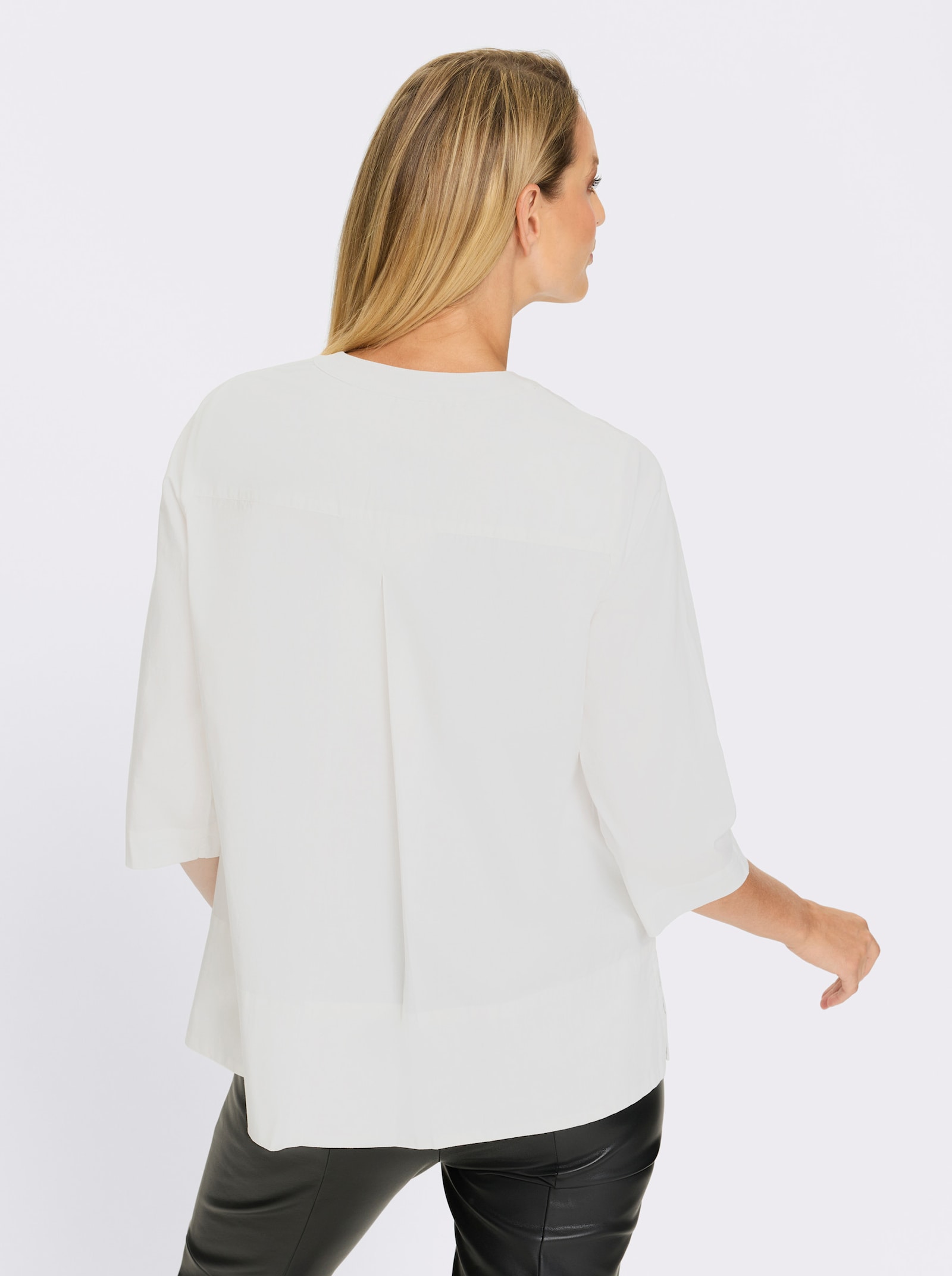 heine Baumwollbluse - weiß