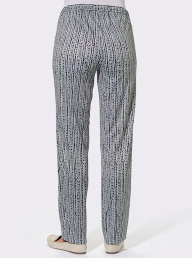 Jerseyhose mit seitlichen Taschen - schwarz-gestreift