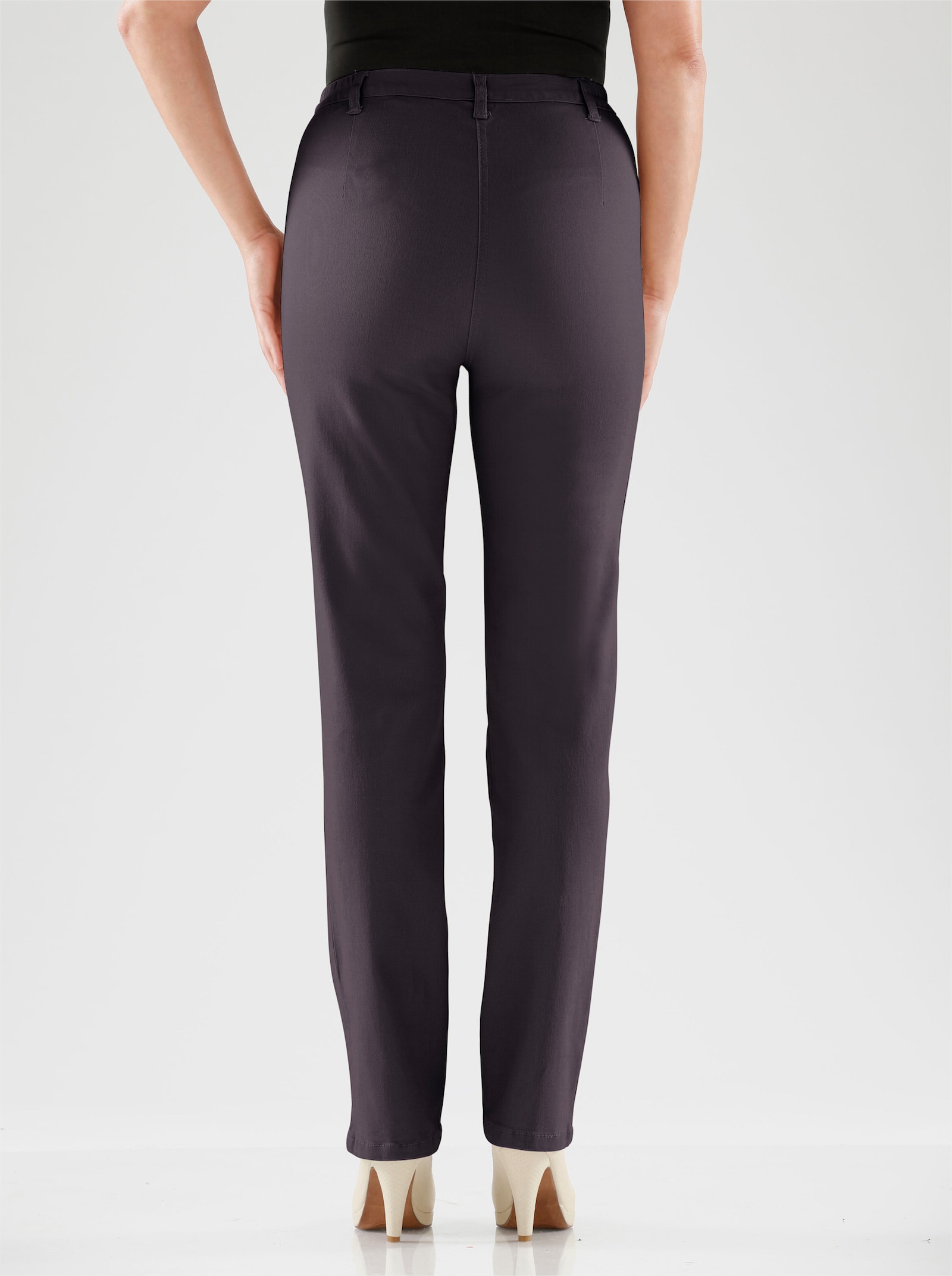 Jeans mit abgerundeten Taschen - black-denim