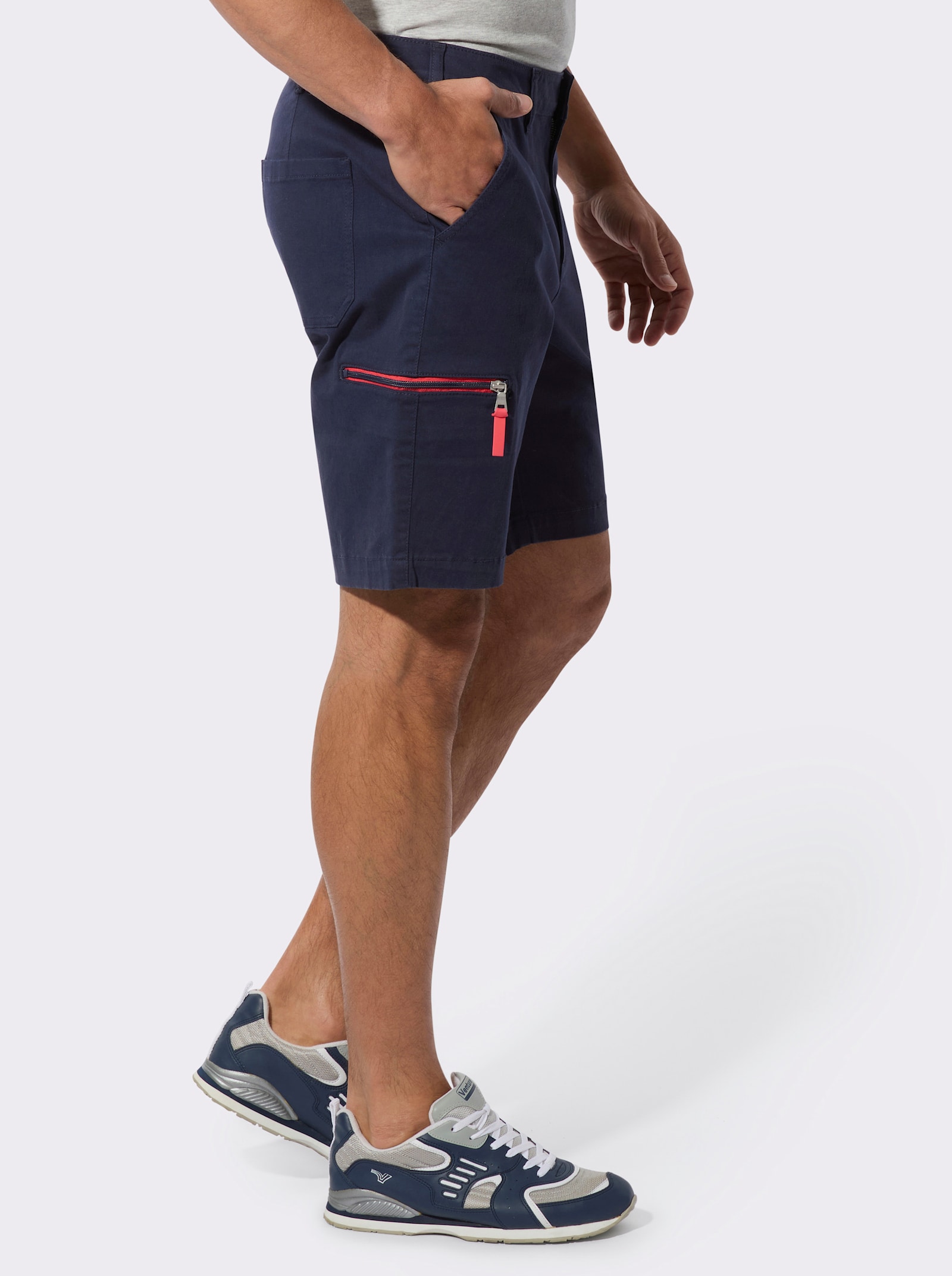 Bermudas mit Reißverschluss-Tasche - marine