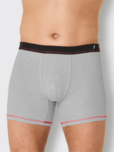 wäschepur men Hose knielang - grau-meliert + anthrazit-meliert + schwarz-bedruckt