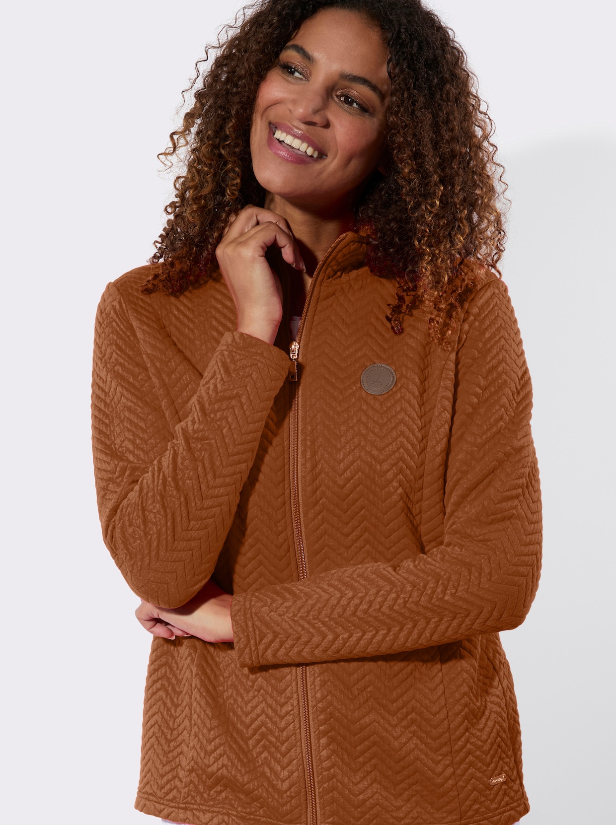 Shirtjacke - cognac