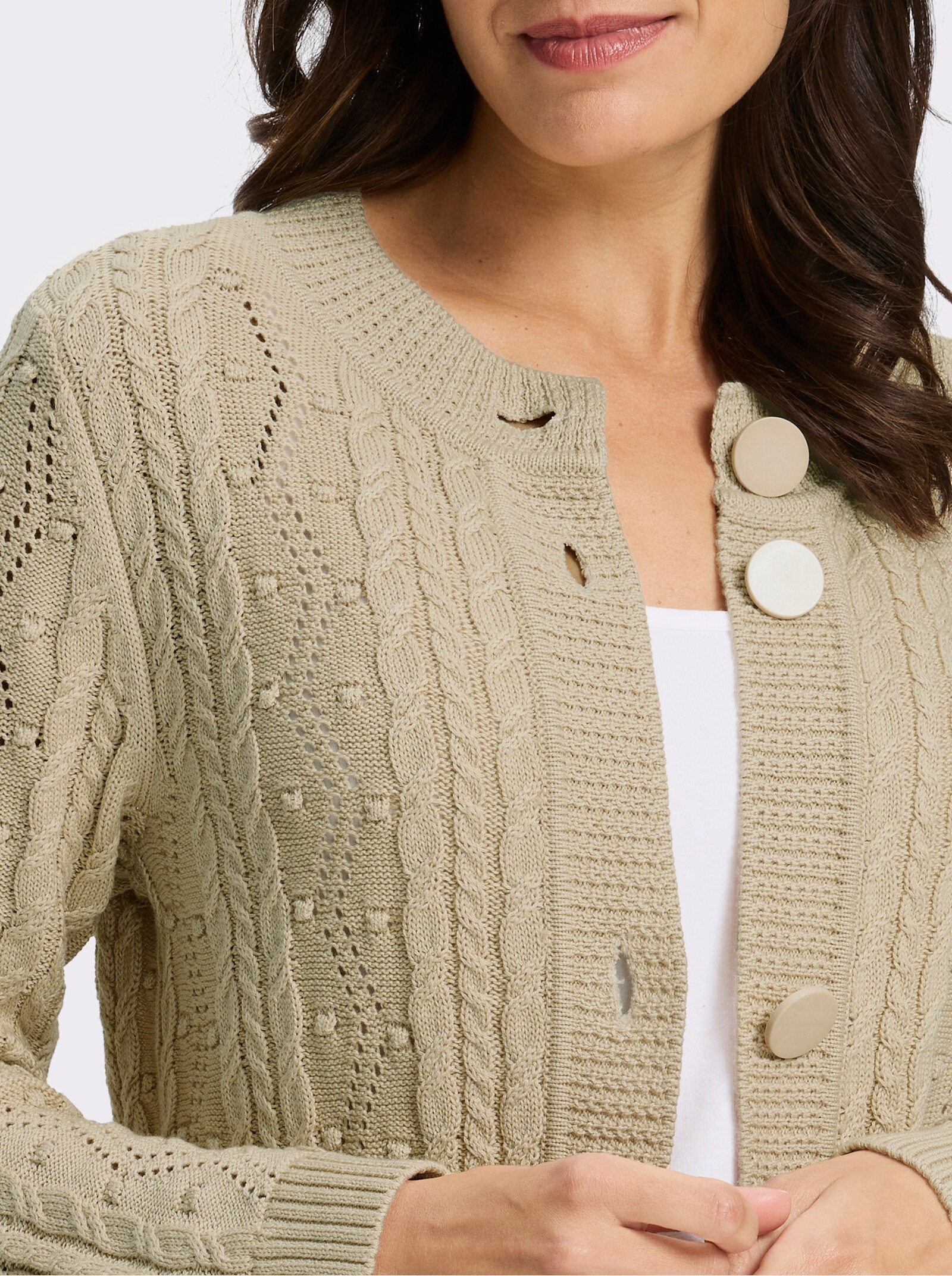 Strickjacke - sand