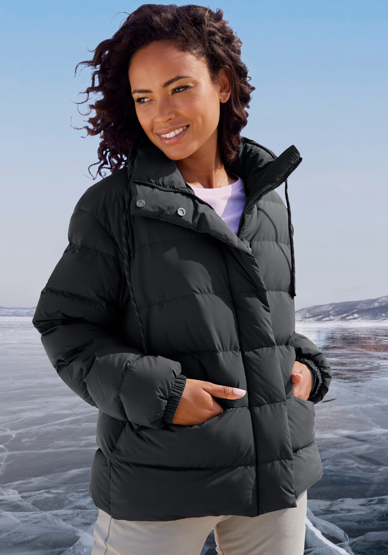 Elbsand Steppjacke - schwarz