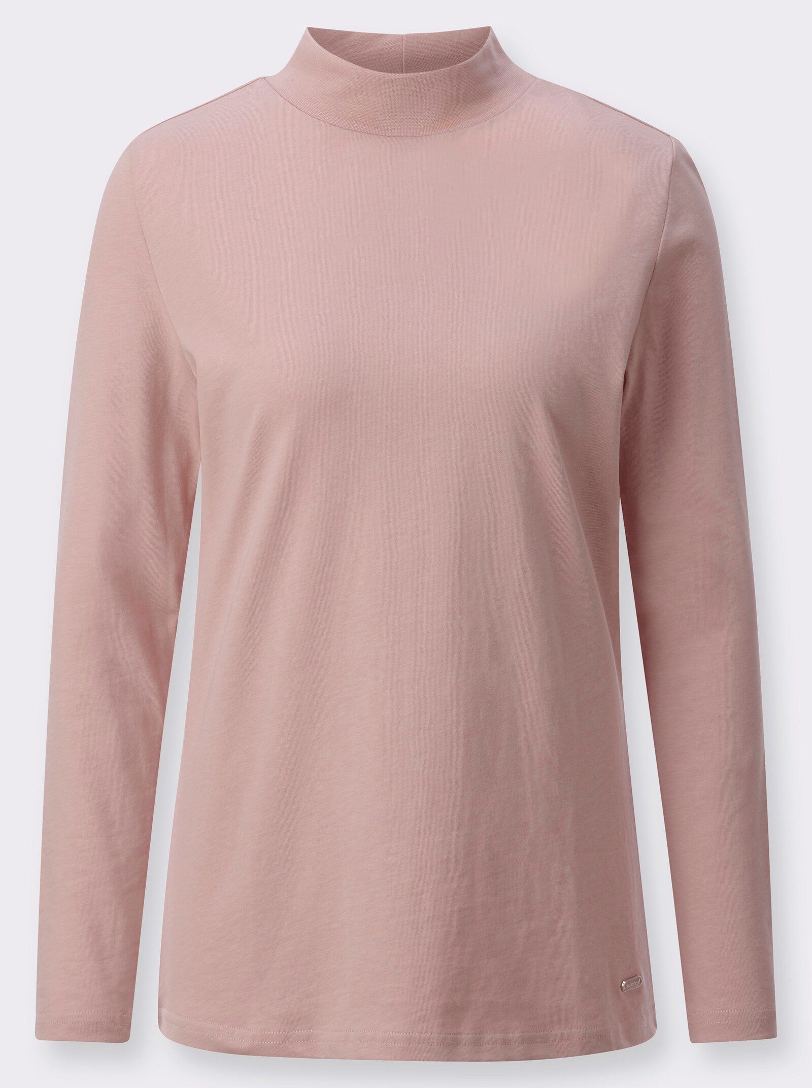 Stehkragenshirt mit Langarm - hortensie