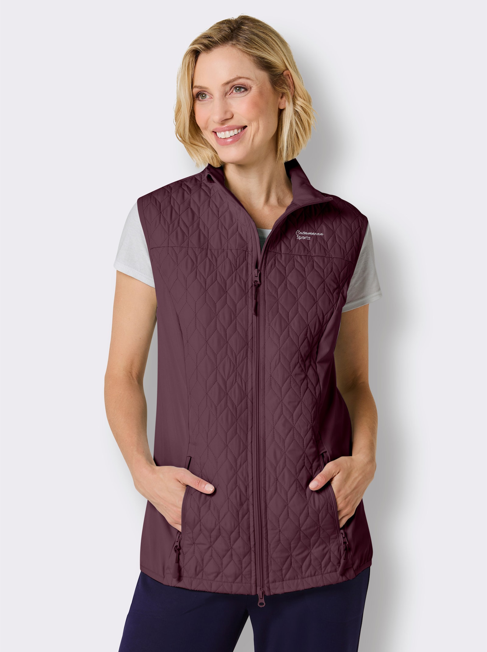 Catamaran Sports Funktionsweste mit elastischen Seiten - burgund