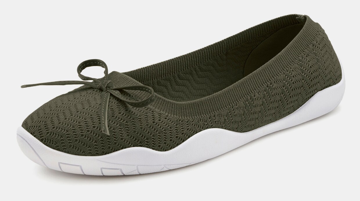 LASCANA Sneakers ballerines - vert olive