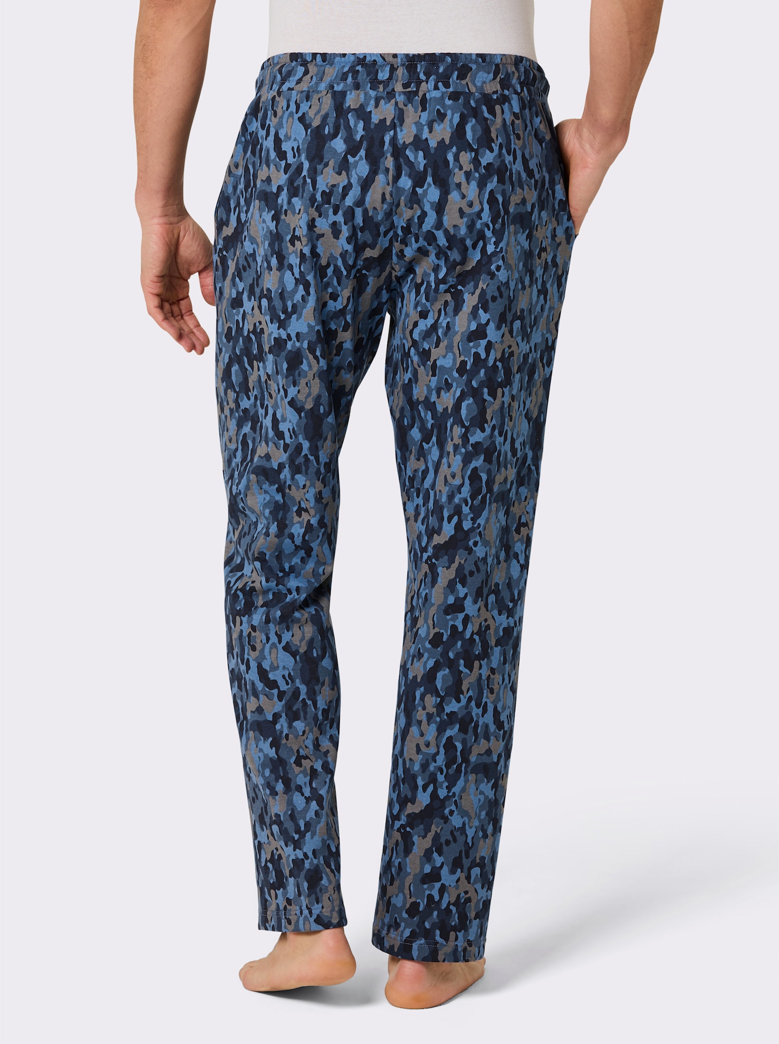 feel good Hose - marine-rauchblau-bedruckt