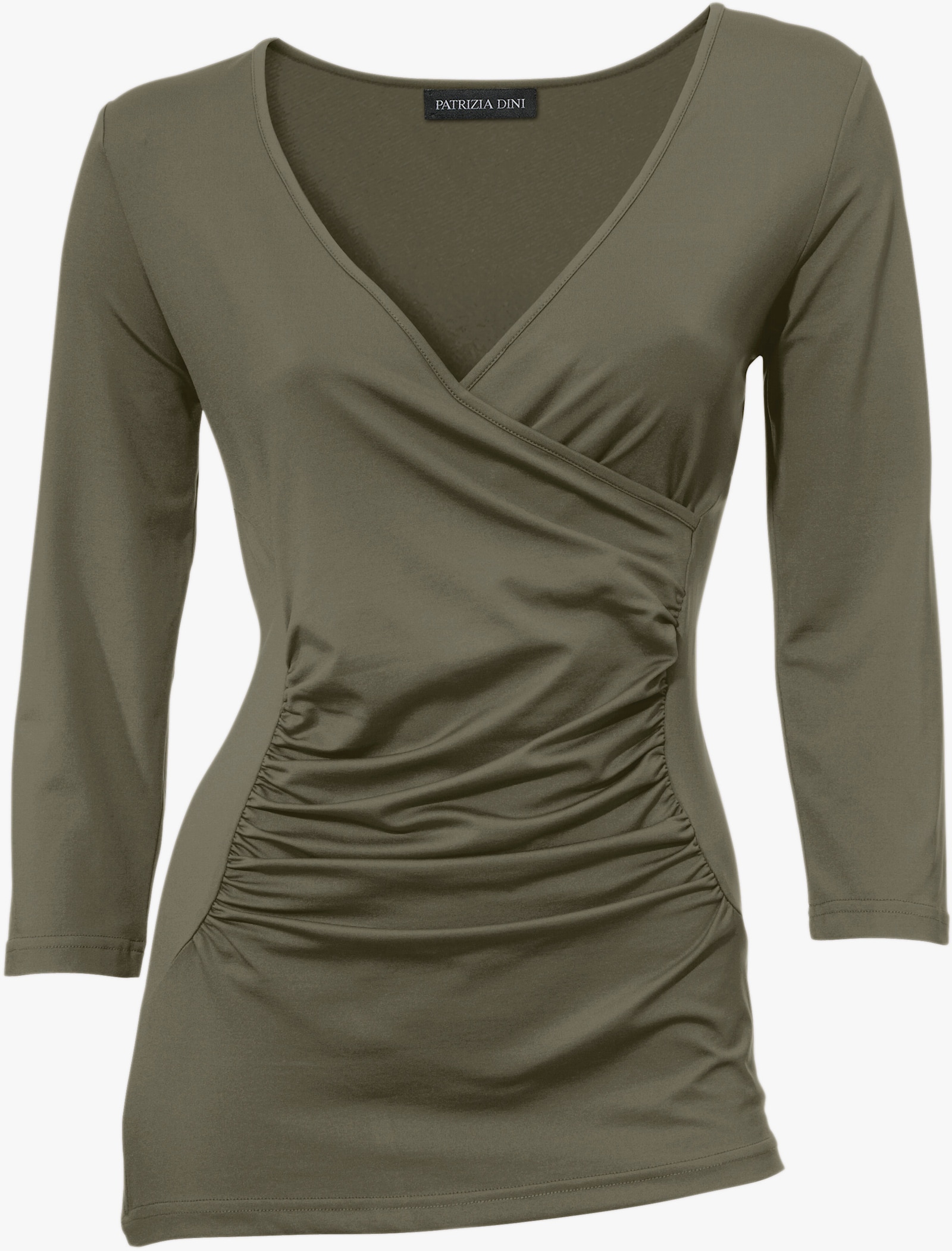 heine T-shirt cache-cœur qualité tactel - vert olive