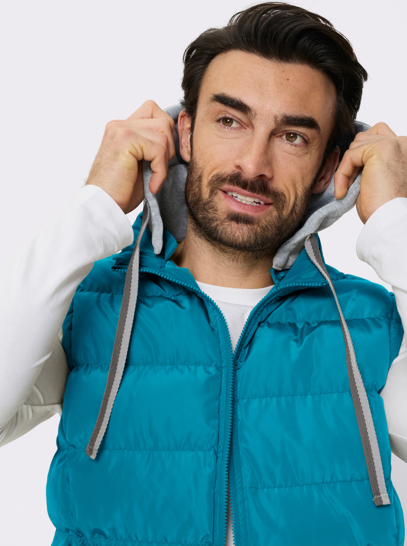 Marco Donati Steppweste mit Kapuze, abtrennbar - topas