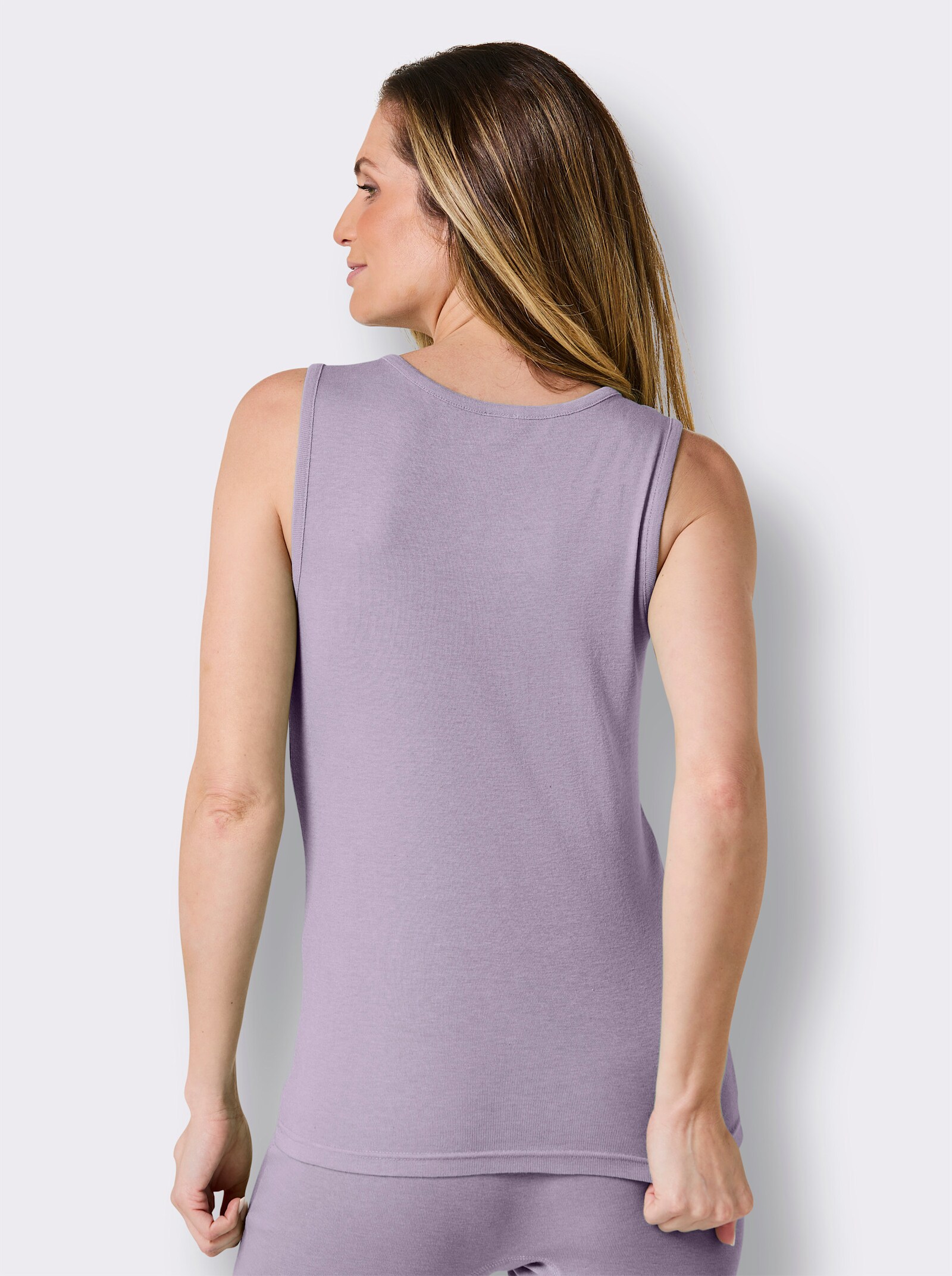 wäschepur Achseltop - flieder-meliert