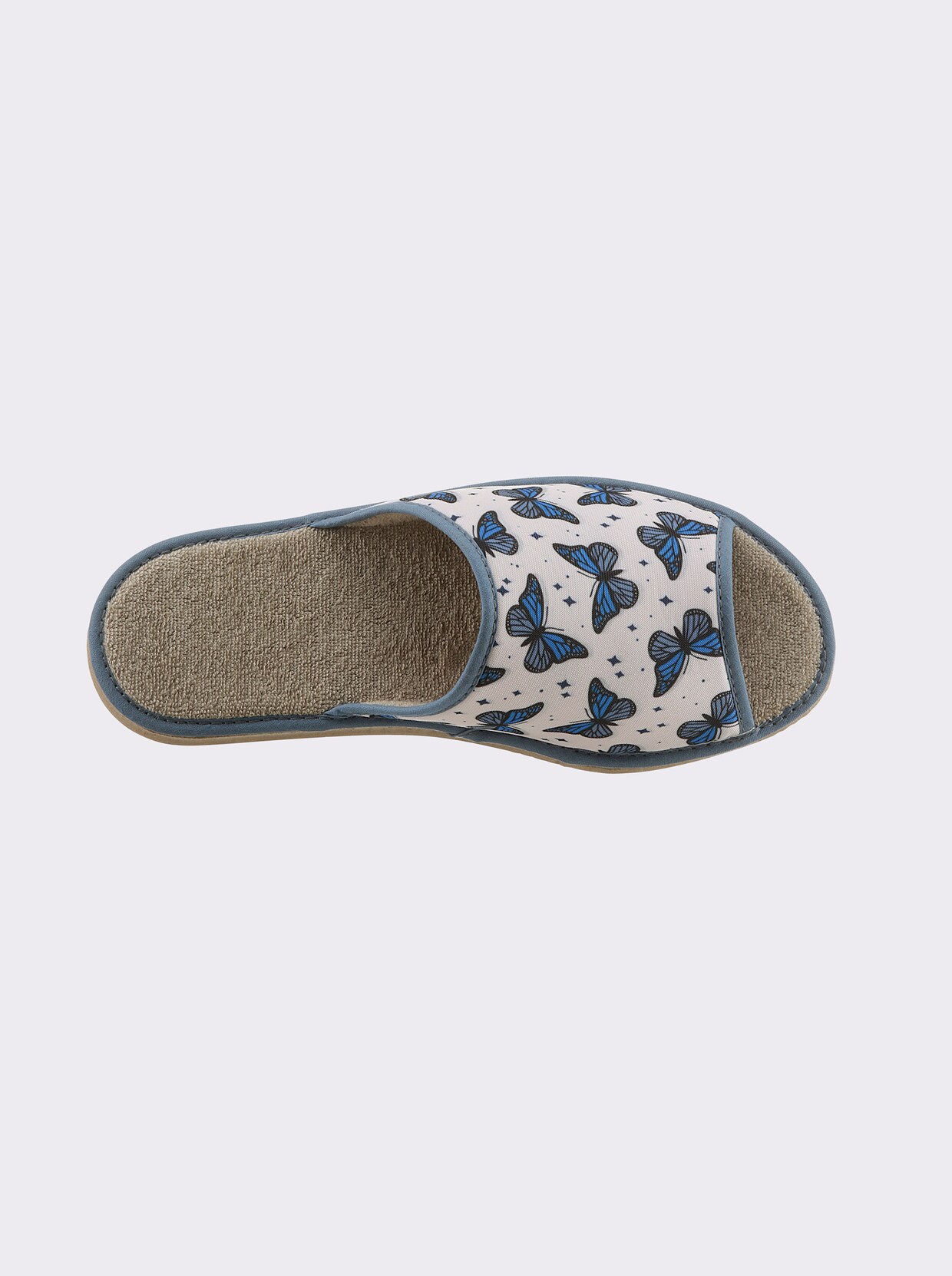 slippers - blauw geprint