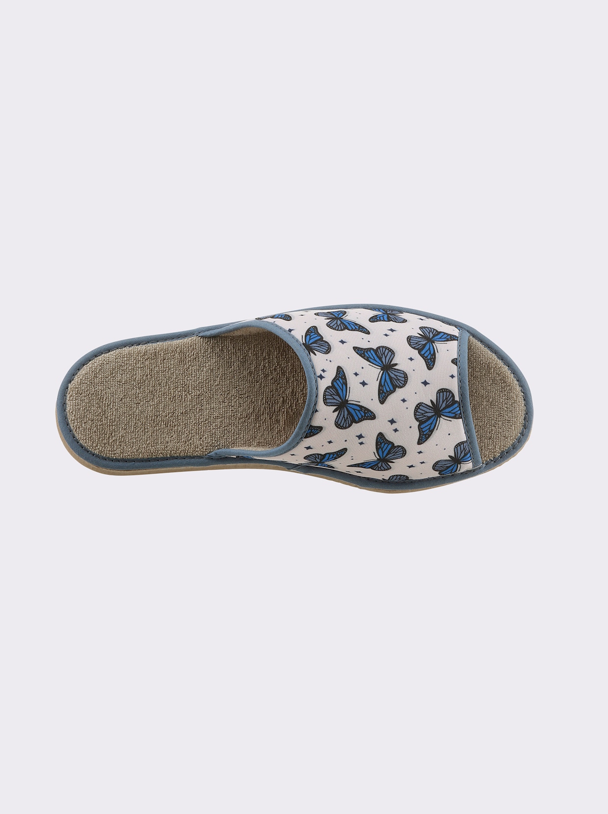 Slippers - blauw geprint