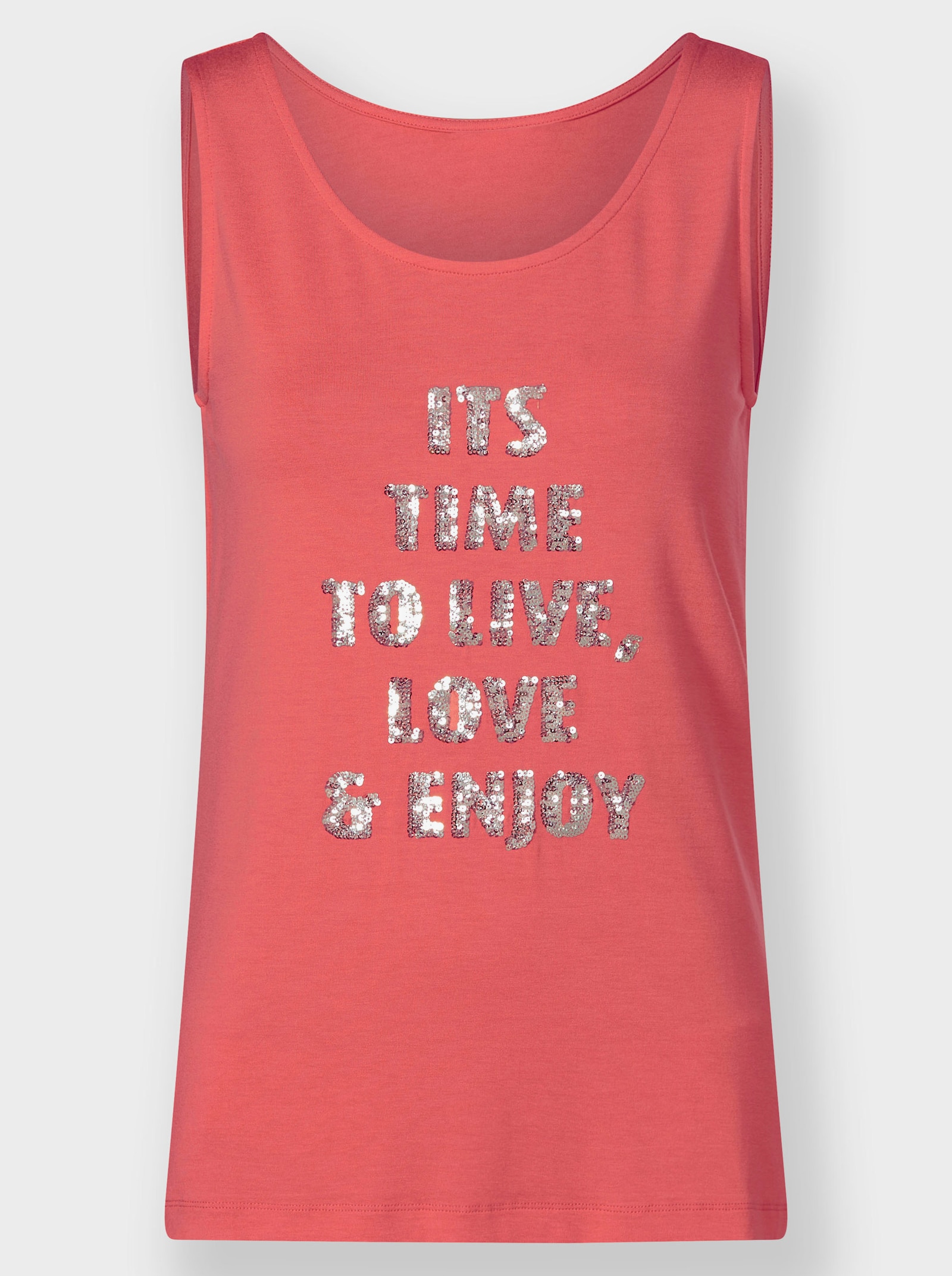 heine Twinset van viscose - koraal