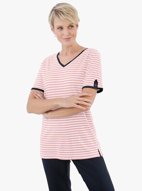 Shirt - rosé-geringelt