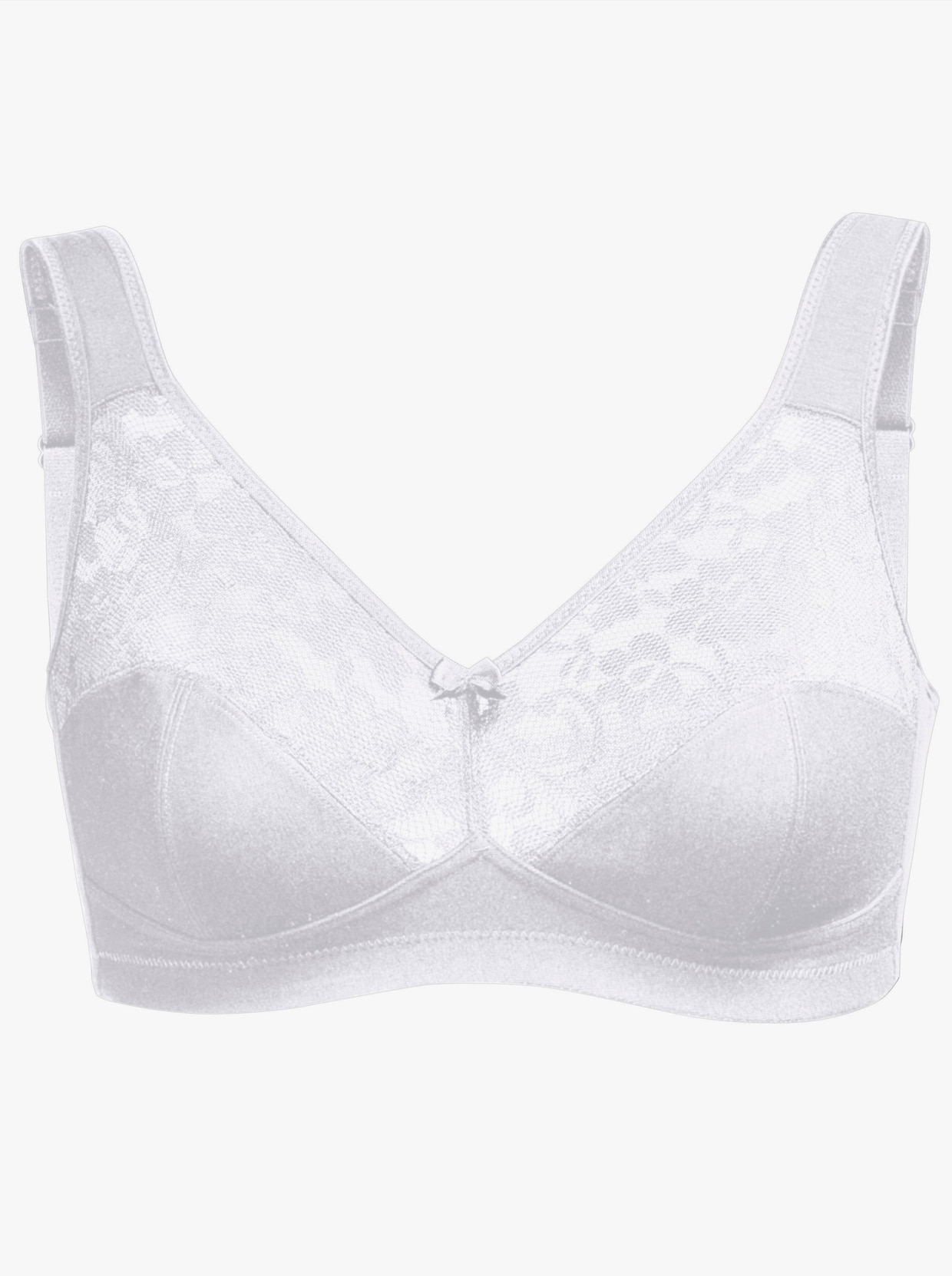 Susa Soutien-gorge large sans armatures - blanc + noir