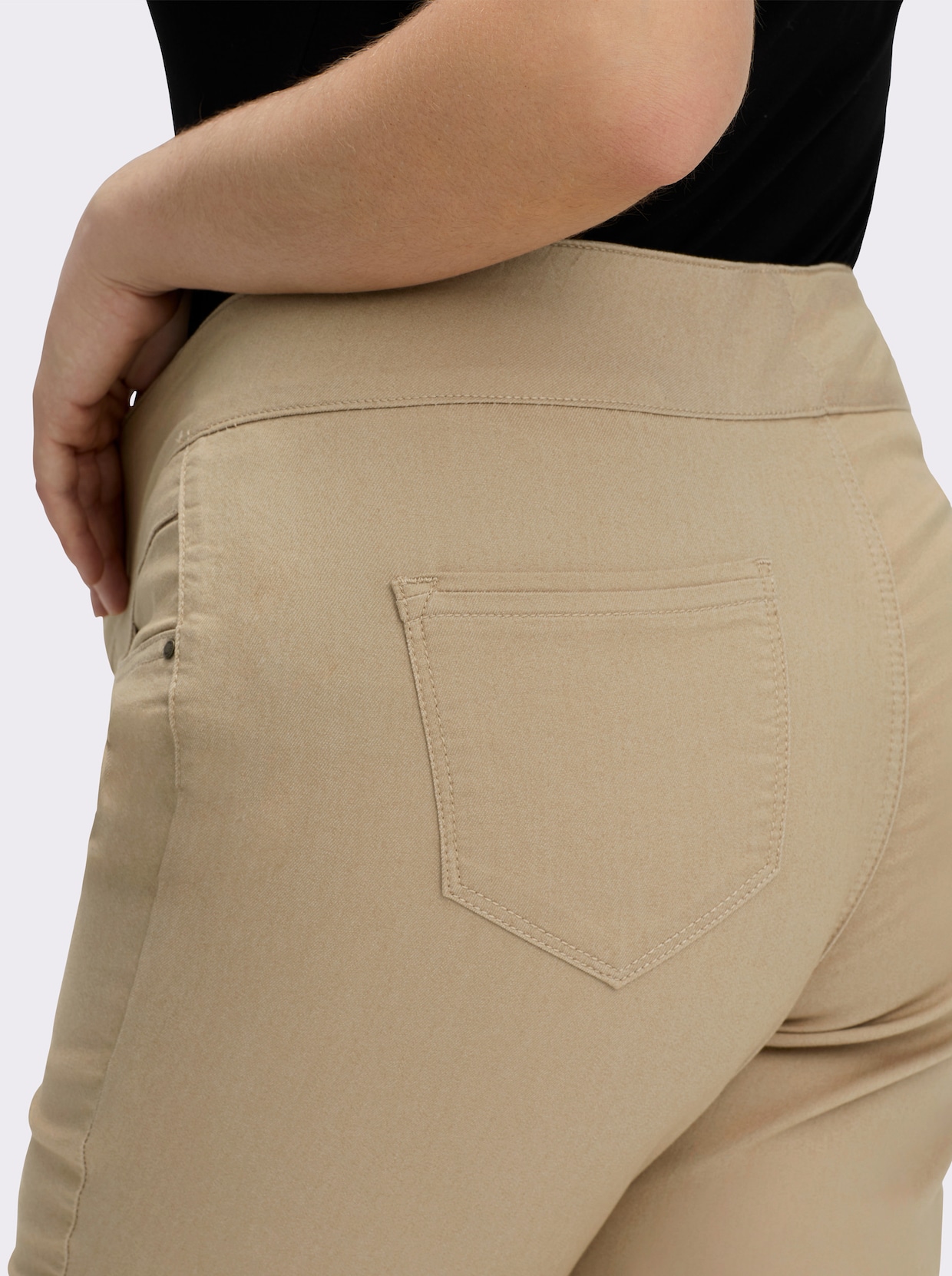 Schlupfhose mit hohem Dehnbund - sand