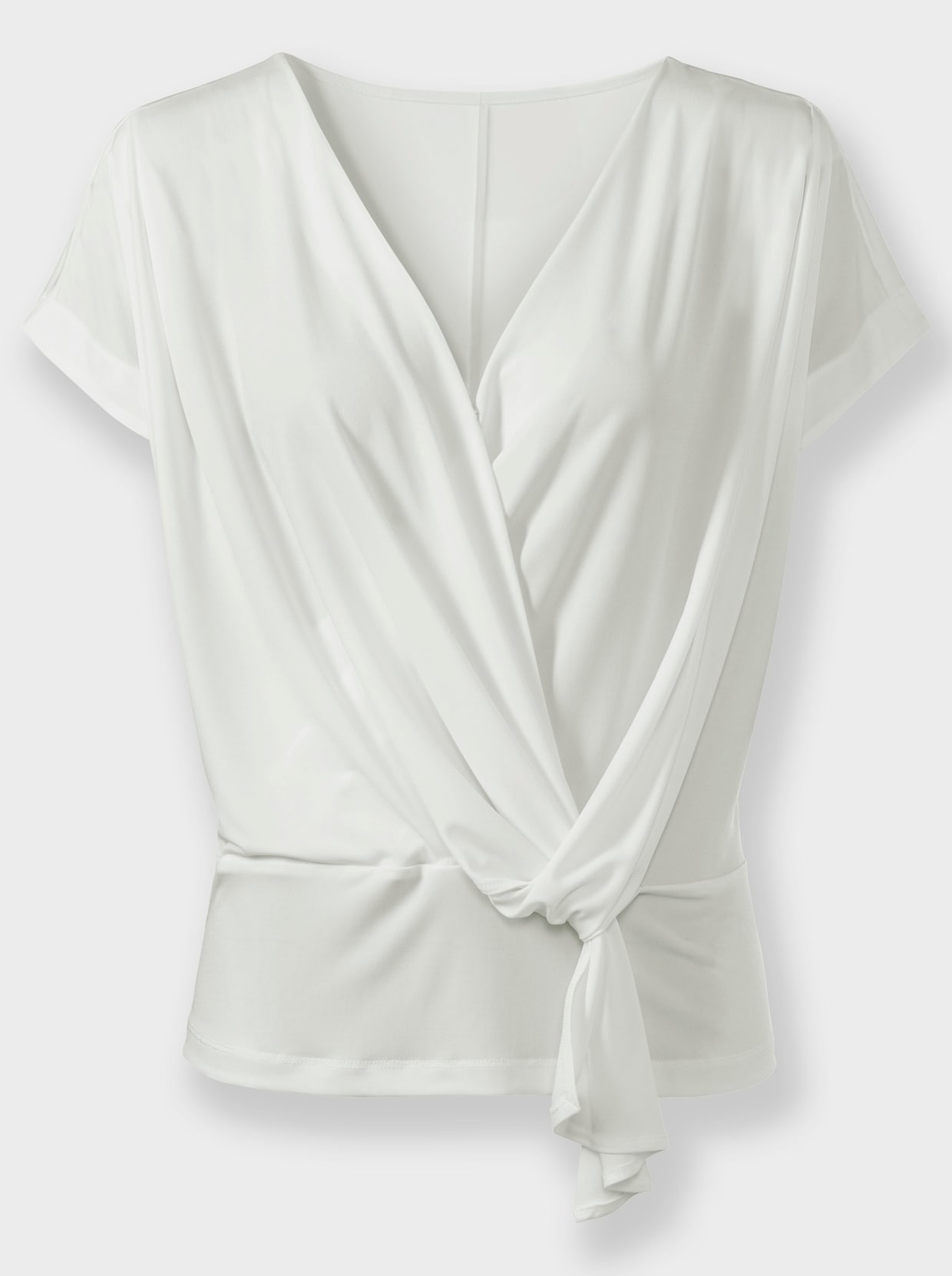 heine T-shirt cache-cœur - couleur ivoire