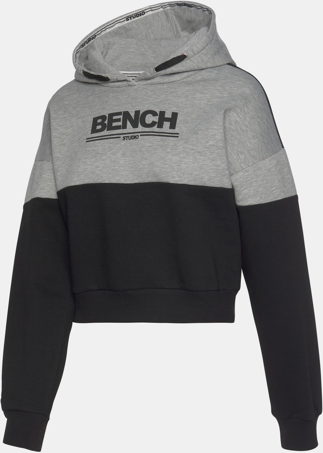 Bench. Hoodie - grau-schwarz