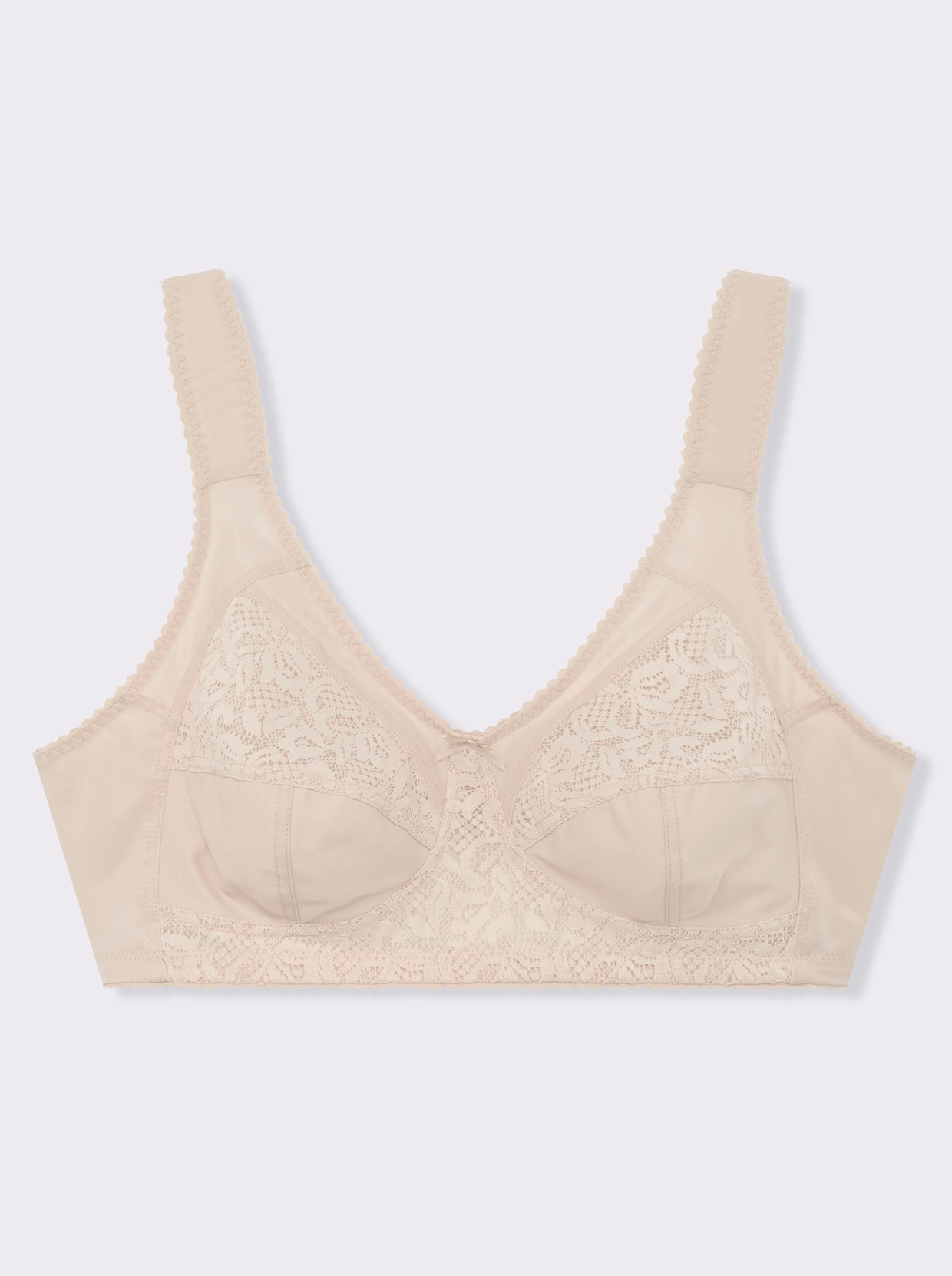 wäschepur Entlastungs-BH ohne Bügel mit Stretch-Spitze - elfenbein