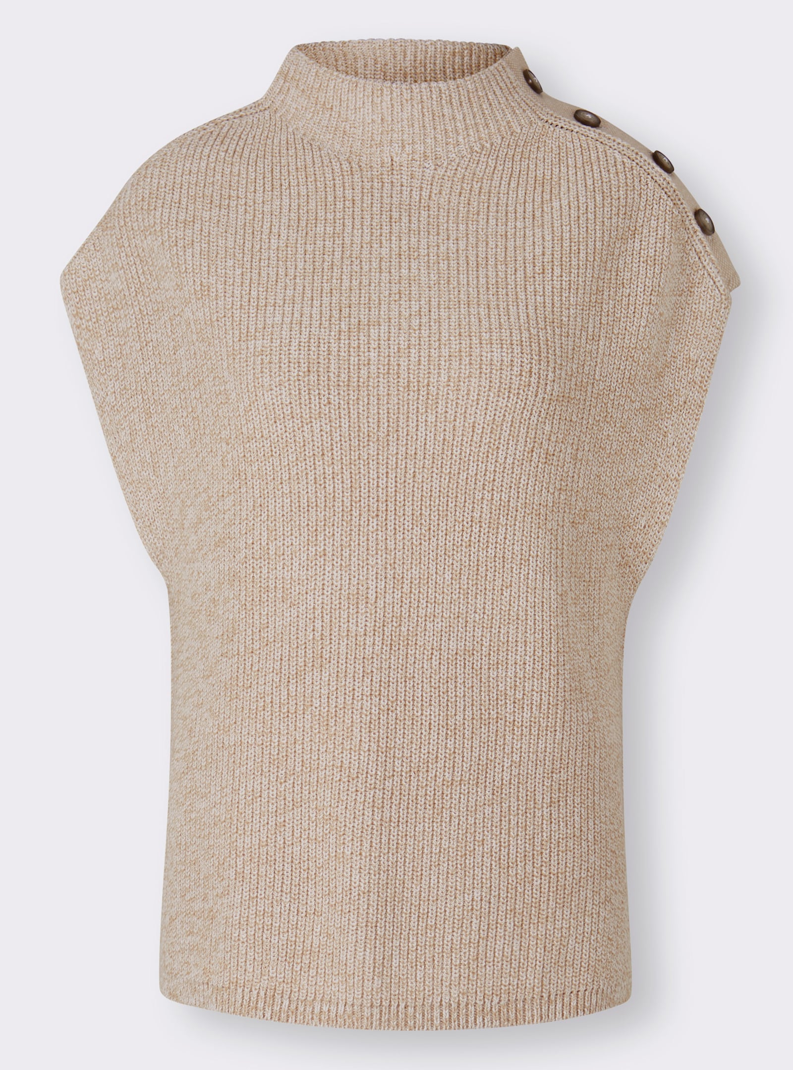 heine Pullunder mit Zierknopfleiste - sand-meliert