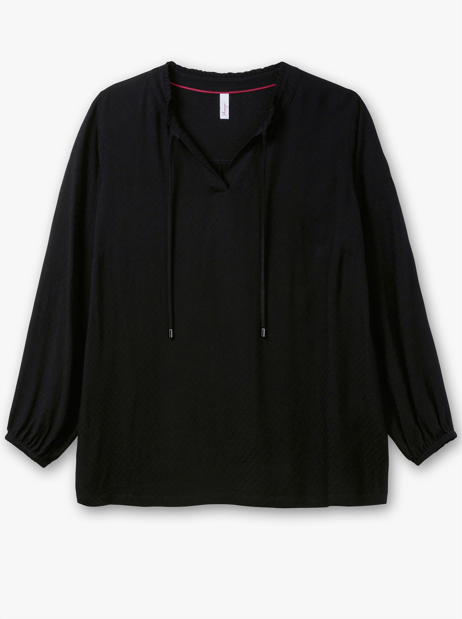 sheego Tunika in Struktur-Qualität, Viskose - schwarz