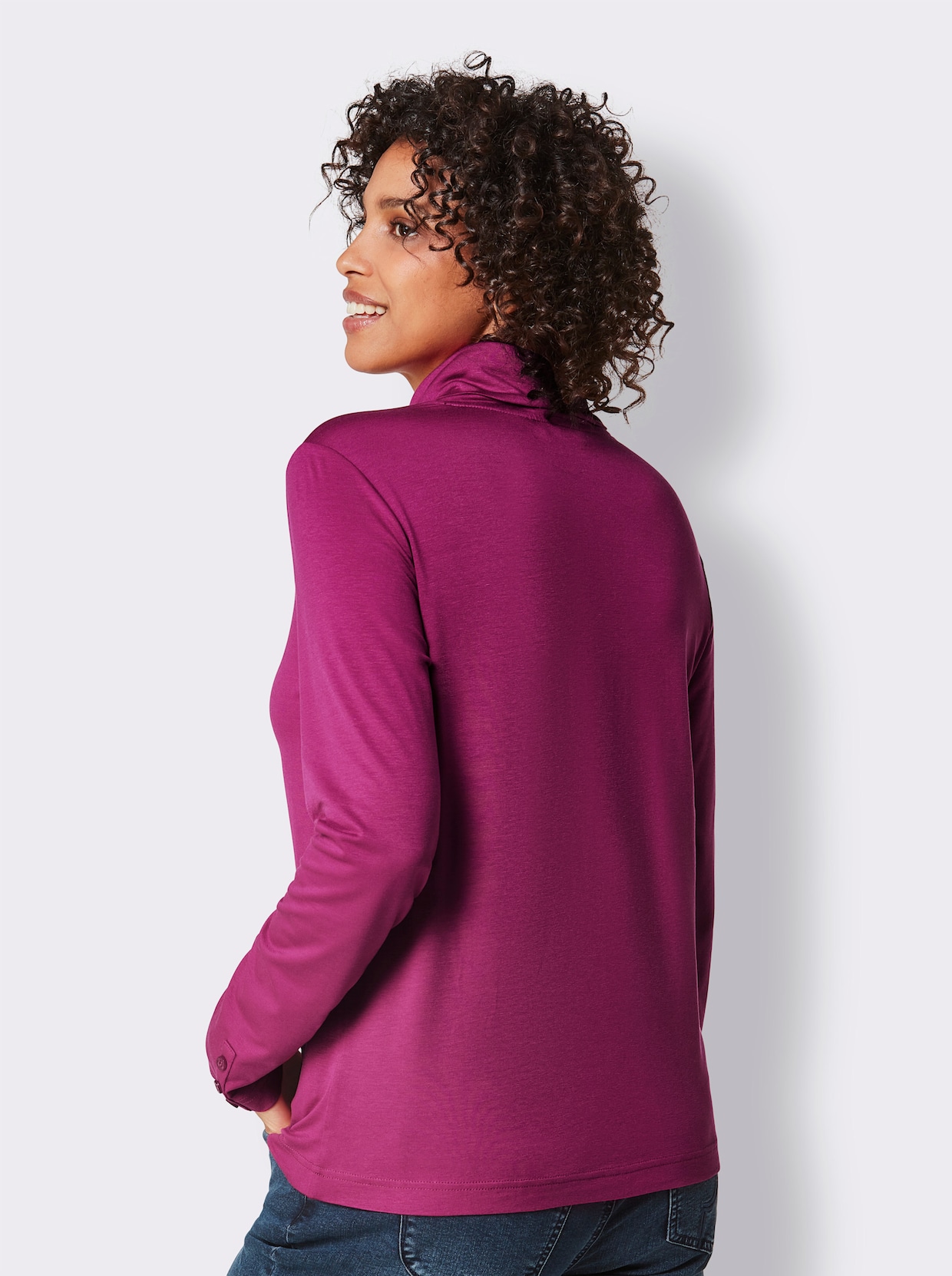 CREATION L PREMIUM Rollkragenshirt - magenta