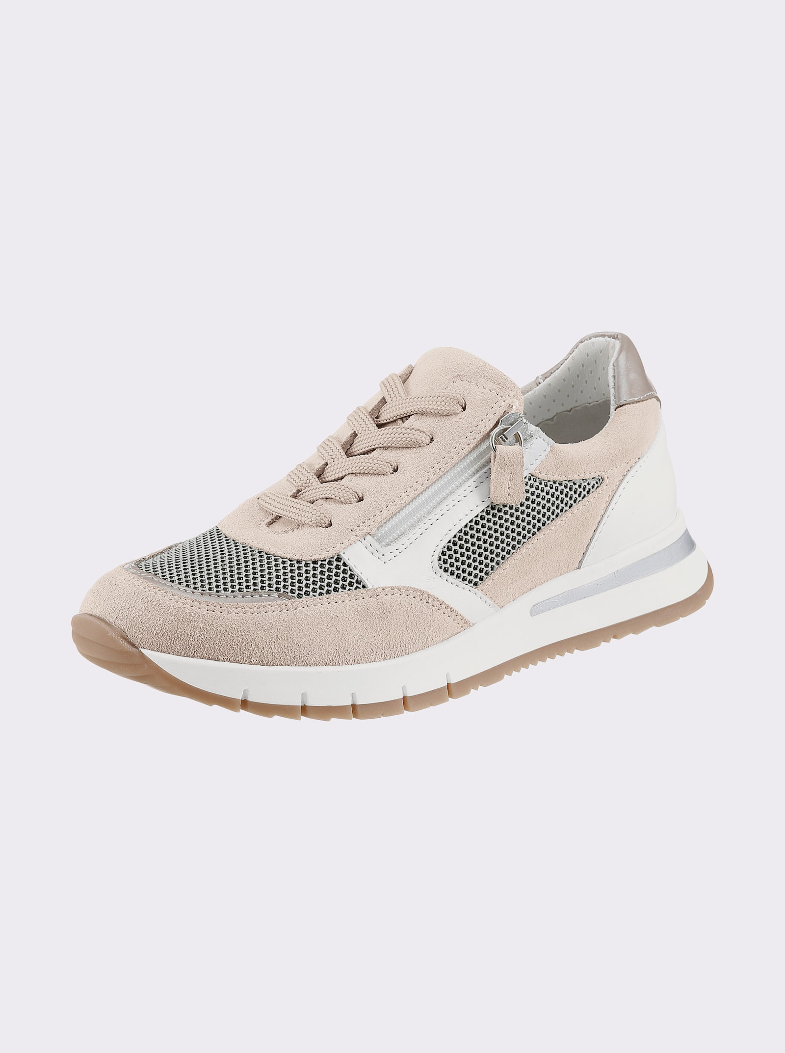airsoft modern+ Sneaker mit seitlichem Reißverschluss - beige