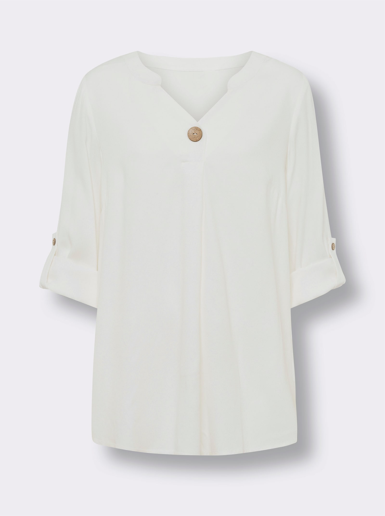 heine Schlupfbluse aus Viskose-Crêpe - ecru