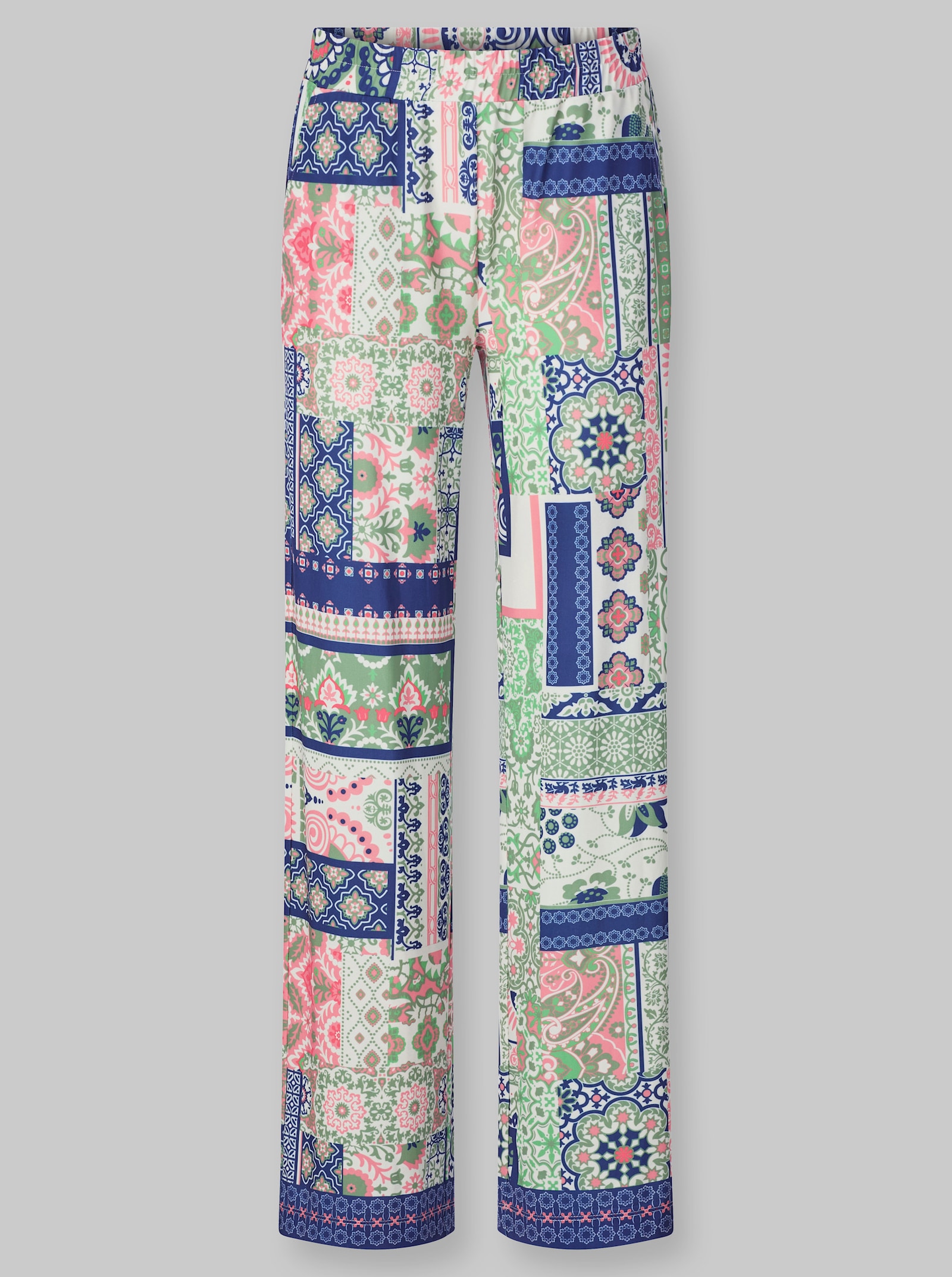 heine Schlupfhose aus Kofferware - eucalyptus-royalblau-bedruckt